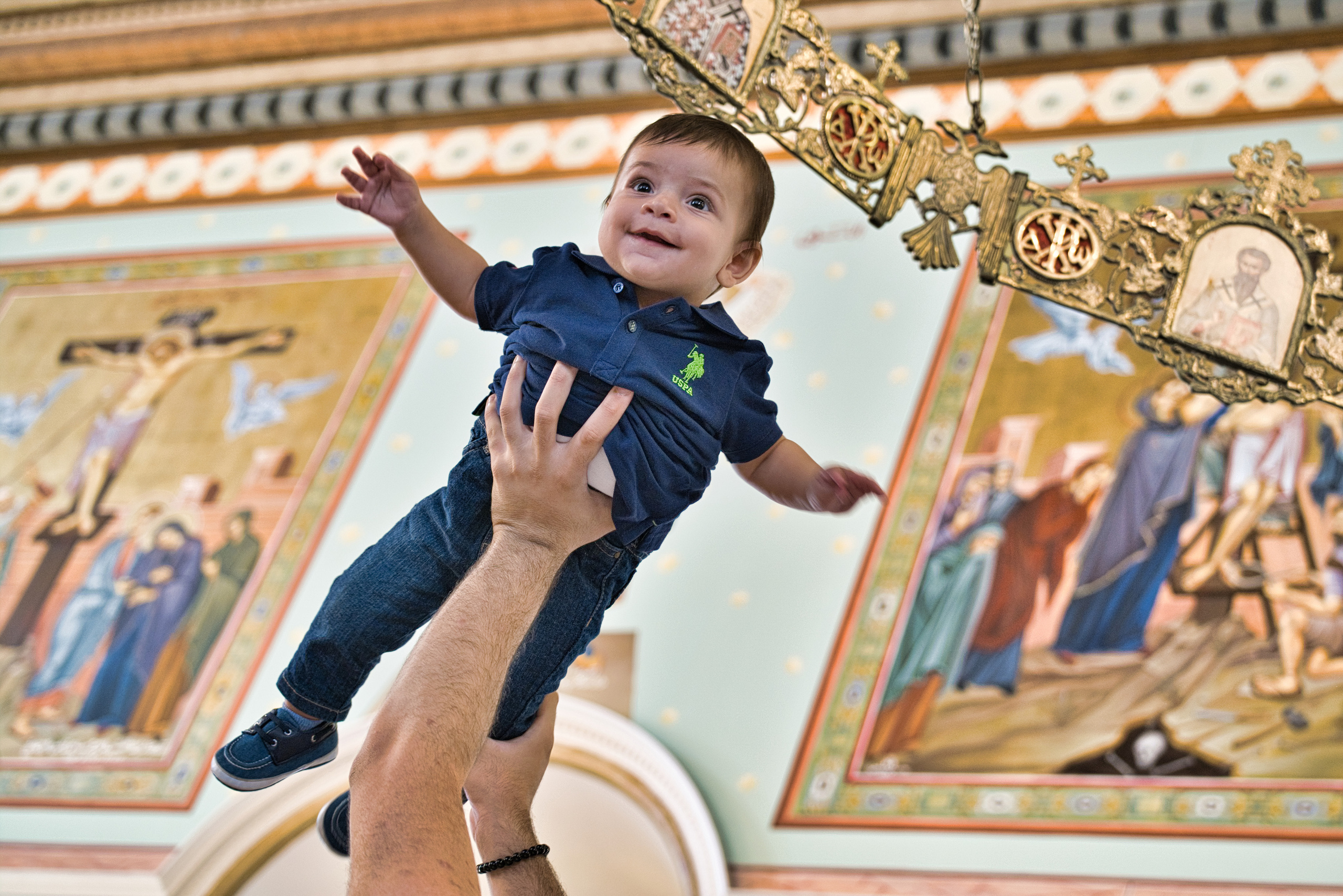 BAPTISM. FADY&CHRISTINA. Church of St.Peter. Yaffo. Middle East Photo Agency — Weddings, Bar & Bat Mitzvahs, Brit Milah, Theater, Magnets, Portraits