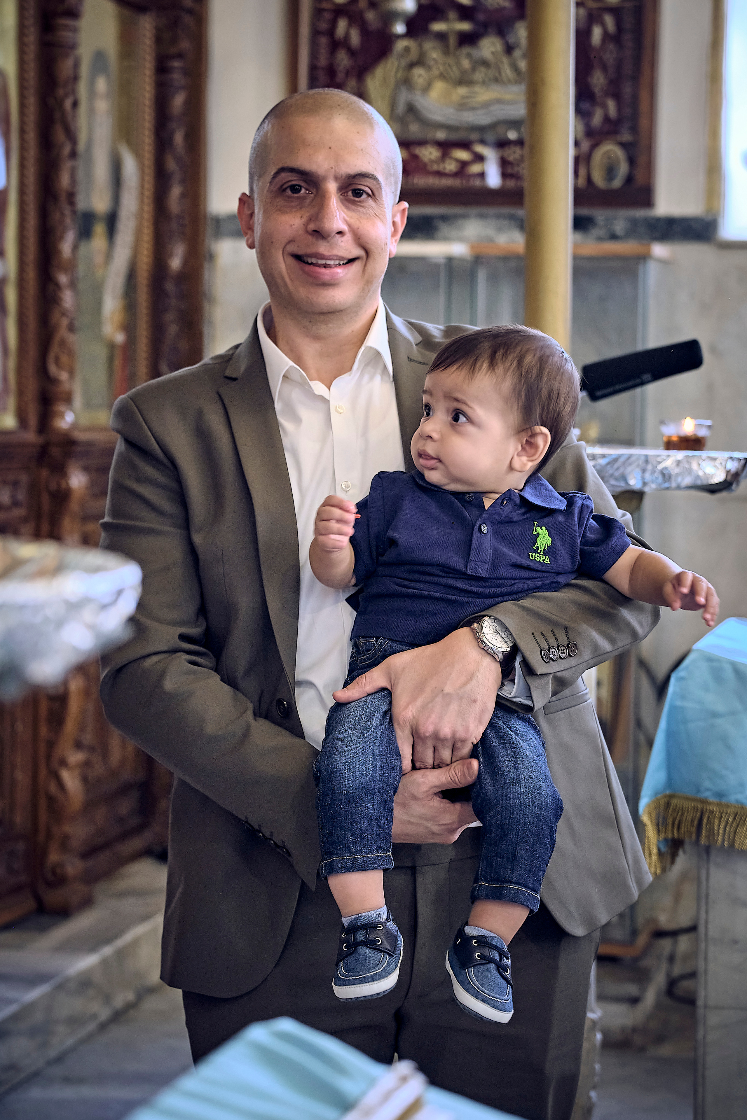 BAPTISM. FADY&CHRISTINA. Church of St.Peter. Yaffo. Middle East Photo Agency — Weddings, Bar & Bat Mitzvahs, Brit Milah, Theater, Magnets, Portraits