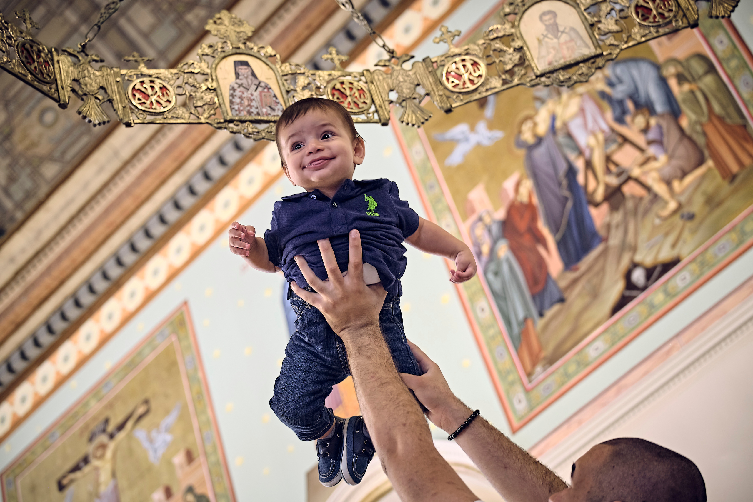 BAPTISM. FADY&CHRISTINA. Church of St.Peter. Yaffo. Middle East Photo Agency — Weddings, Bar & Bat Mitzvahs, Brit Milah, Theater, Magnets, Portraits