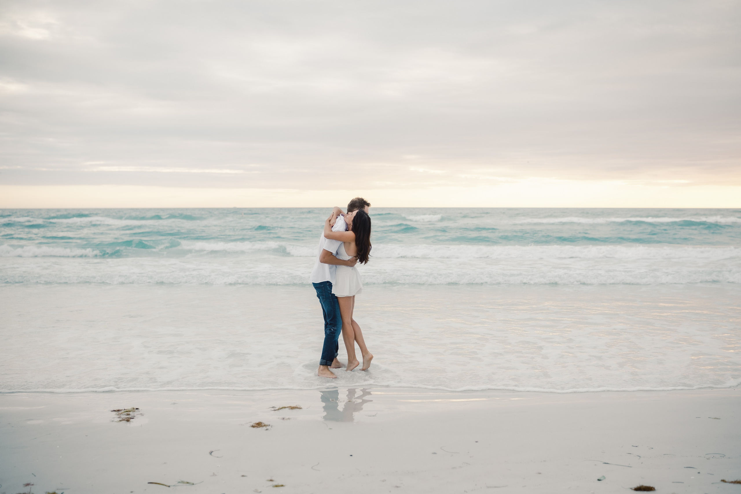 Engagement photoshoot on the beach in Sarasota Florida