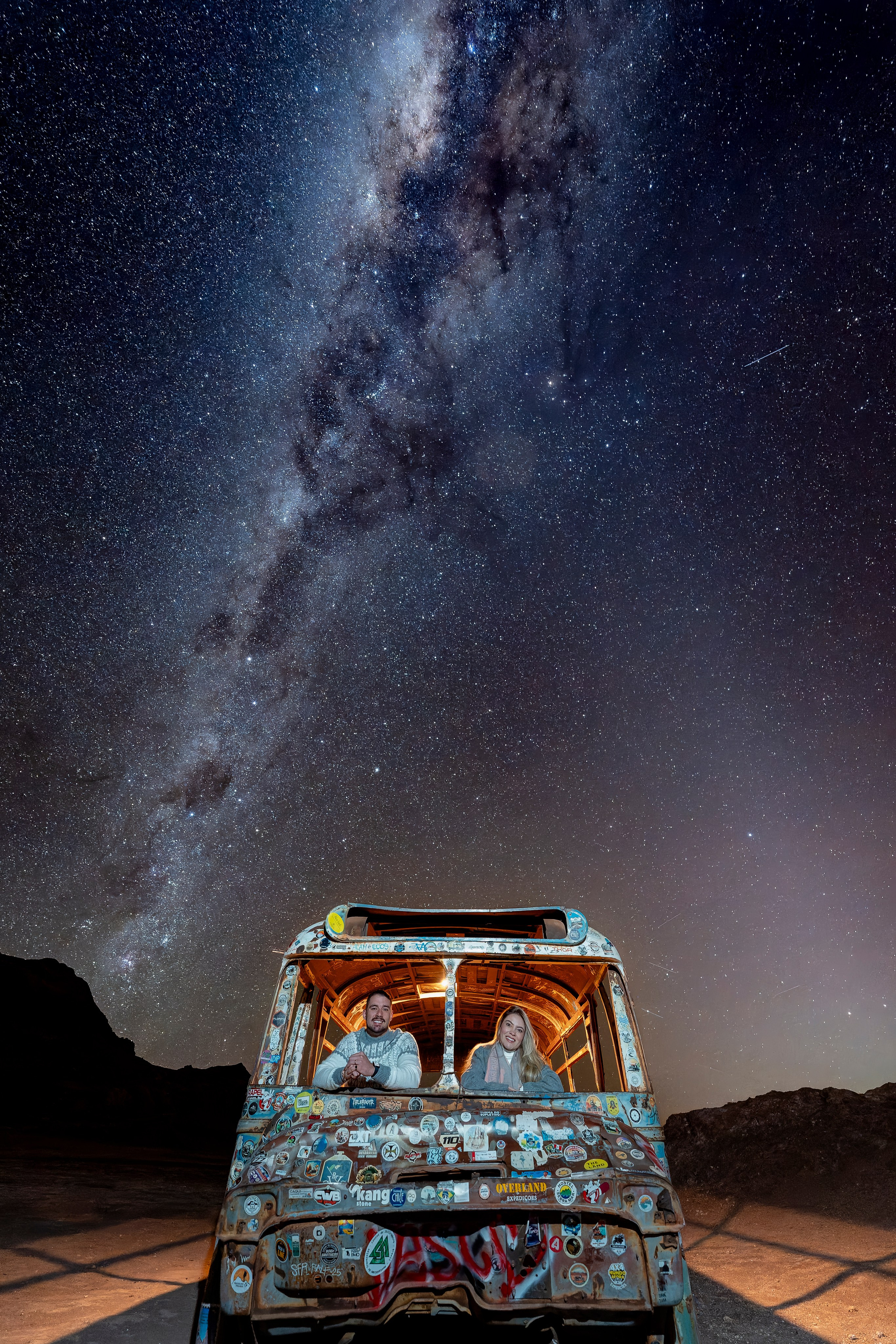 Vallecito Noturno — Pedido de casamento. Fotografo en San Pedro de Atacama