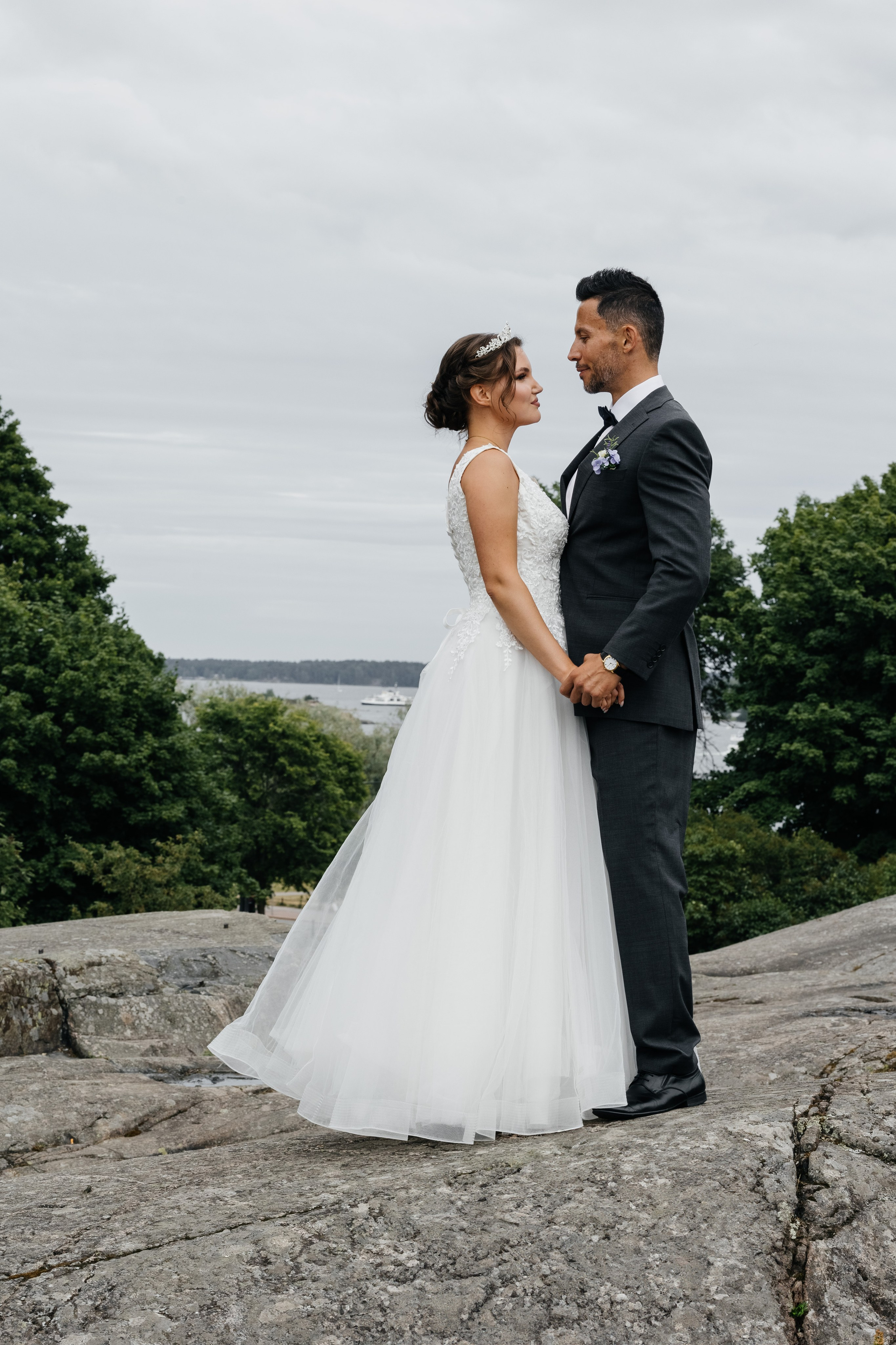 Häätarina Kaivopuistossa. Valokuvaaja Lahti, Helsinki Elena Salonen