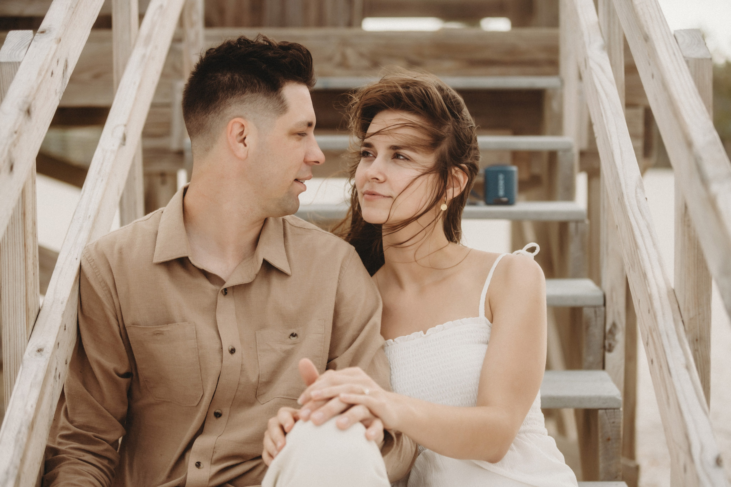 Engagement photoshoot on the Lido Beach/Siesta Beach  Florida