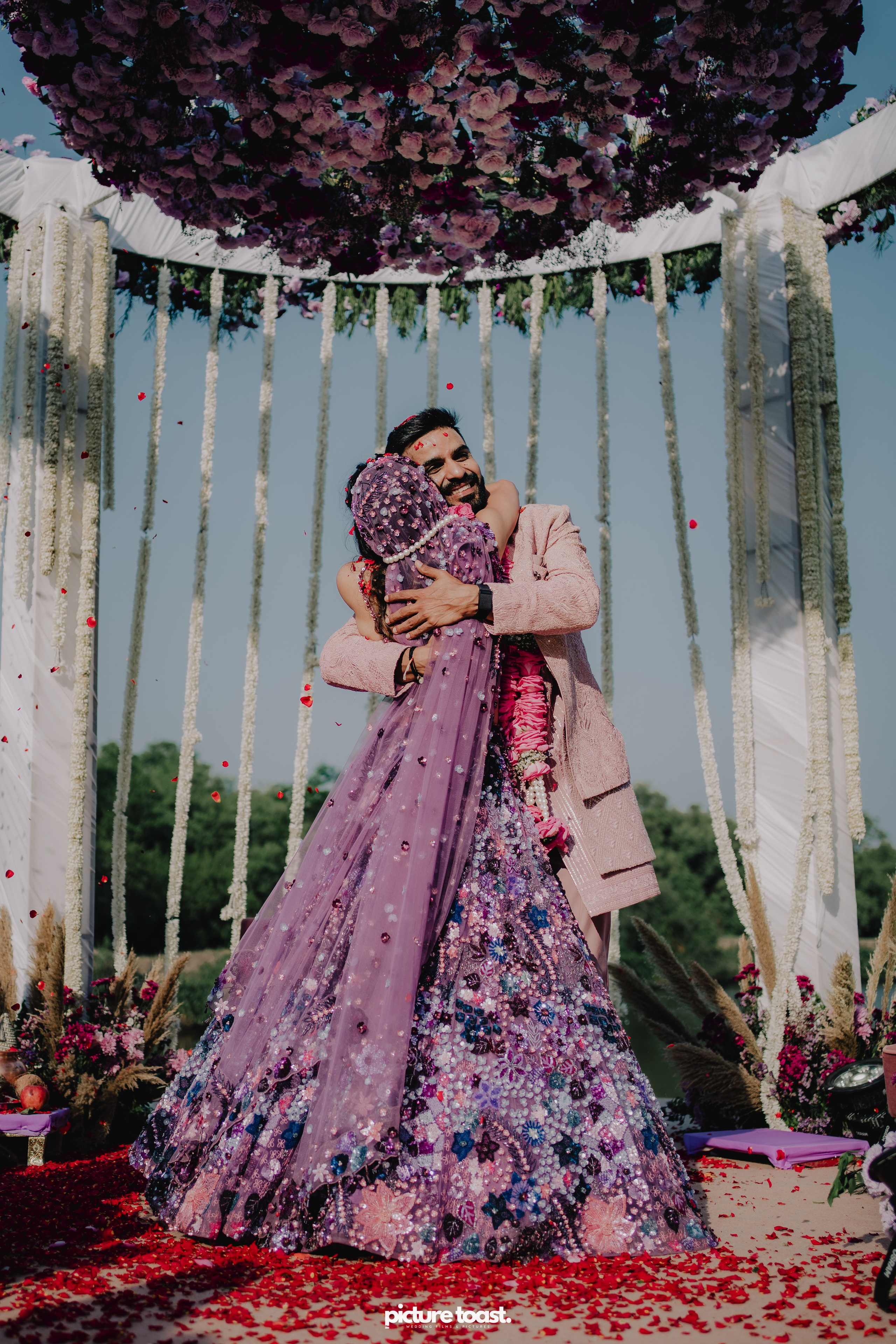 Varamala Ft. Barbie & Aneesh. Fine art Wedding Photographers in India & Canada