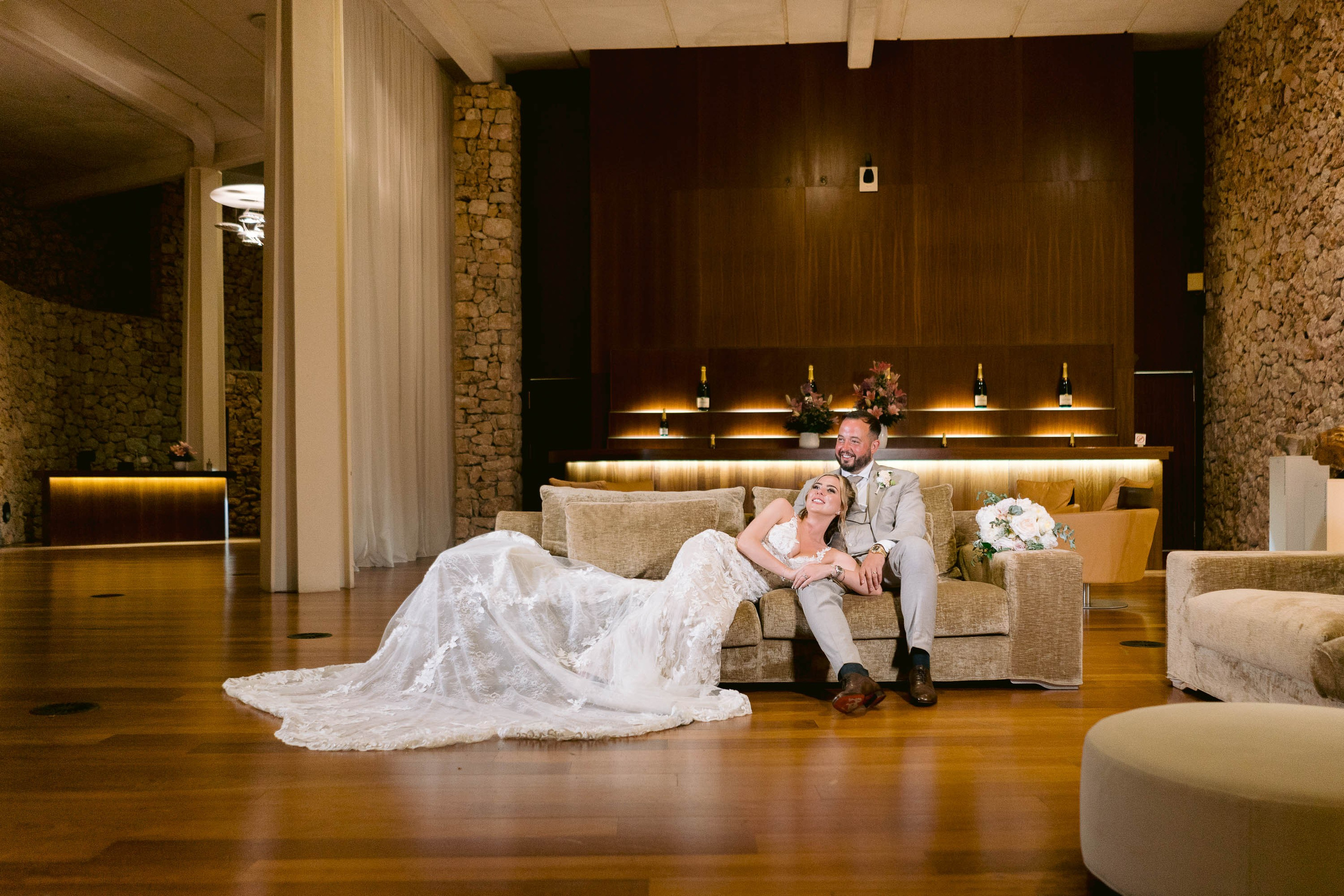 Moment of peace at their Wedding in Mallorca at the Hospes Maricel Wedding Venue