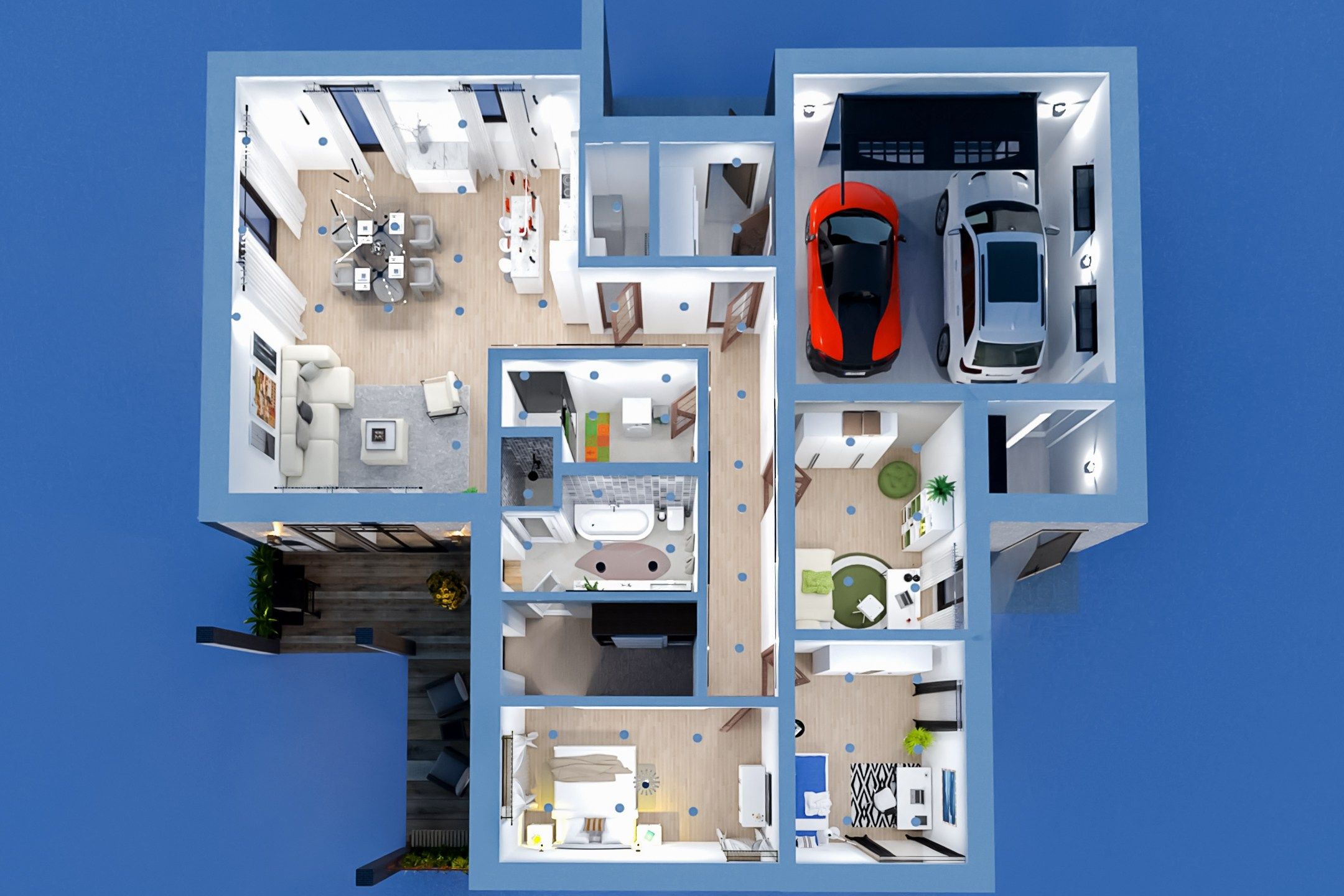 Namoar buto vizualizacija, planas 2D ir 3D. Elina Sapiega fotografė Vilniuje