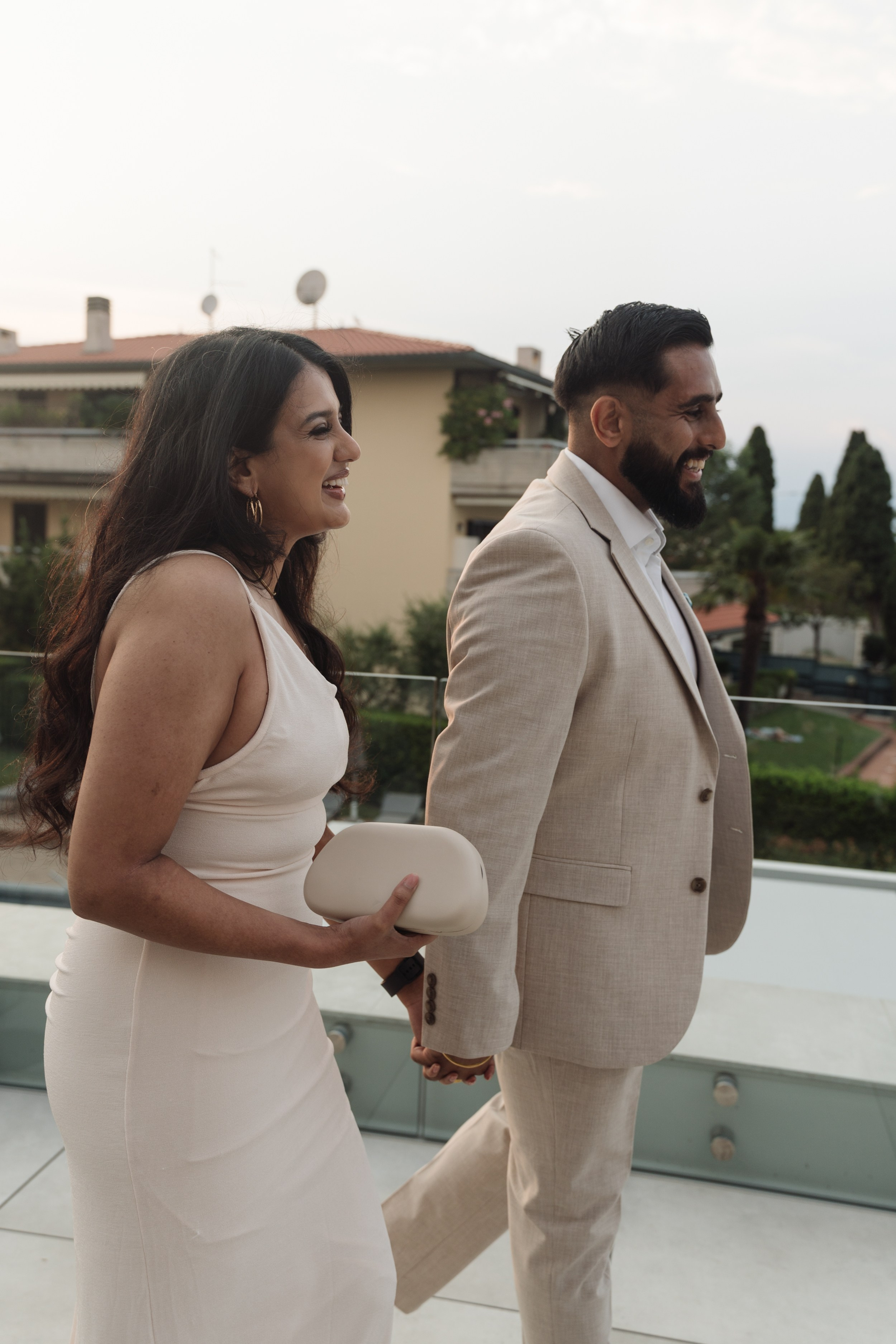 Lake Garda Rooftop Proposal. Lake Como Proposal Photographer | Surprise Proposals & Engagements