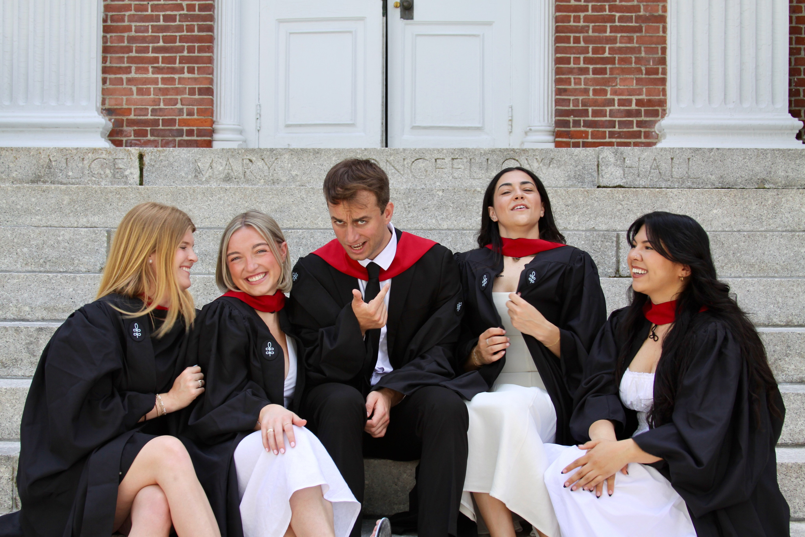 Masters graduation with Talia (group shoot). Kelly Sang, graduation and portrait photographer in Boston
