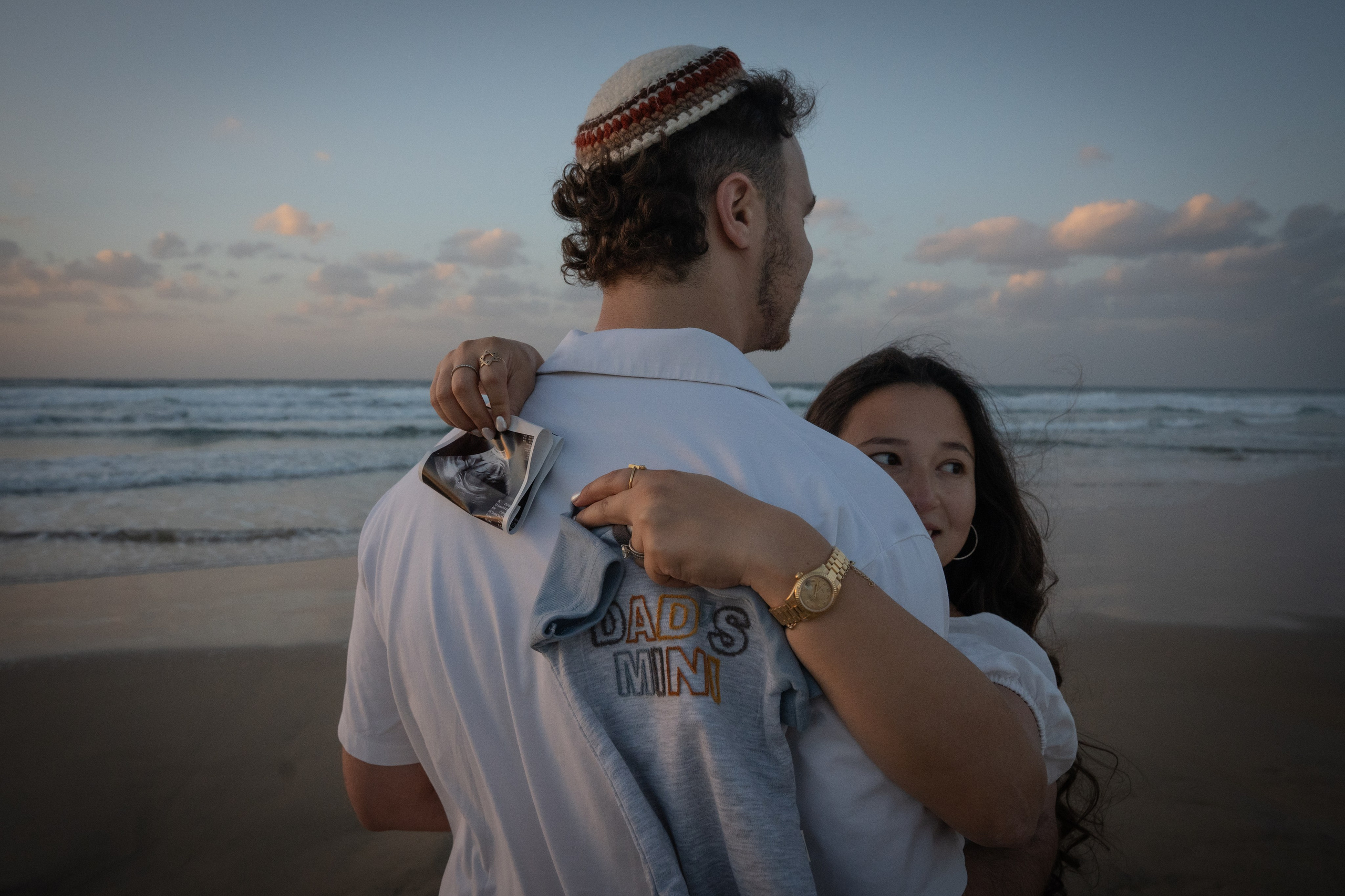 Naomi & Surli, Jaffa Beach, December 2025. Divign By Tehilah — Meaningful Graphic Design & Photography