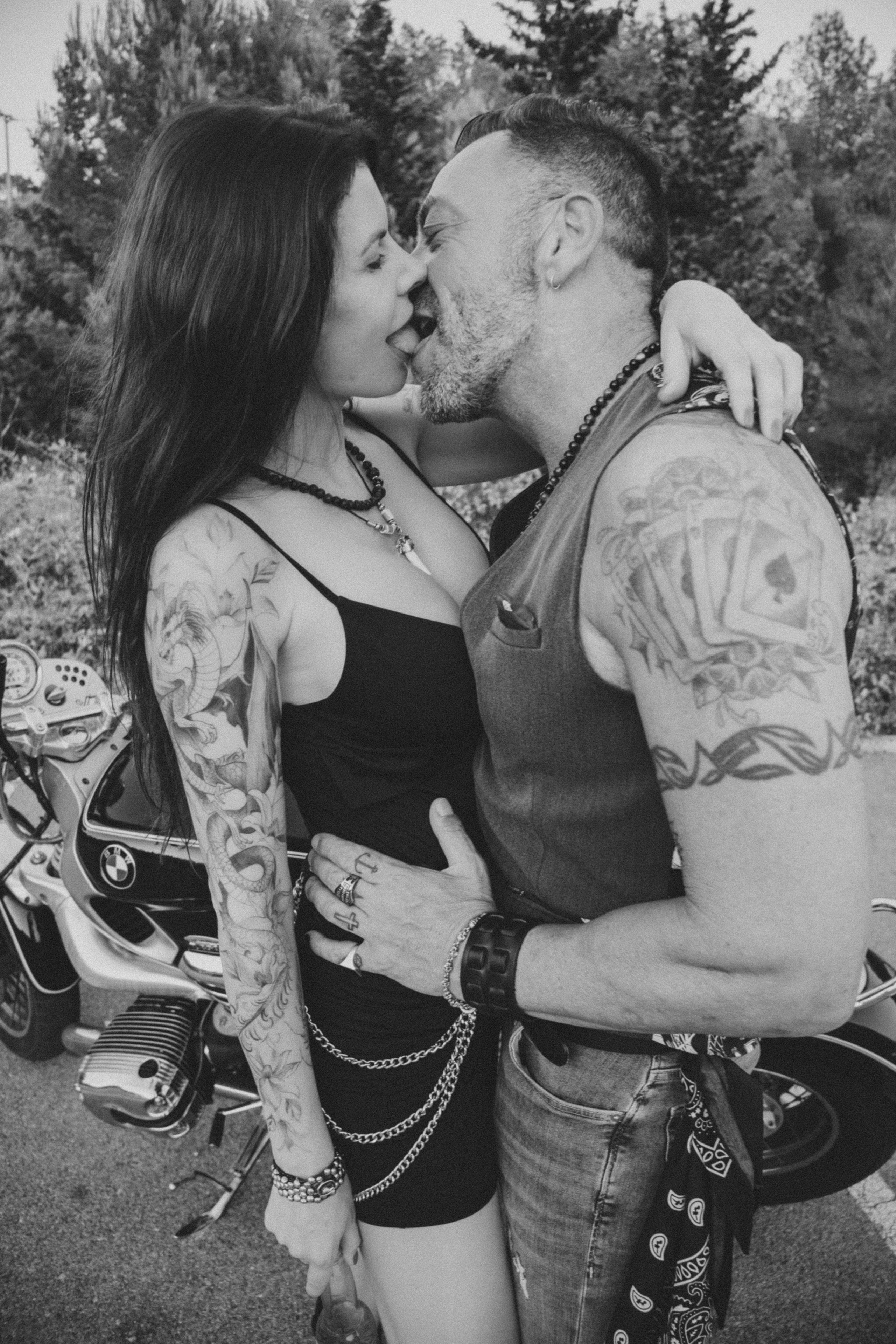 Фотосессия пары на мотоцикле. Профессиональная фотосъемка в Калафелле — Елена Медведева