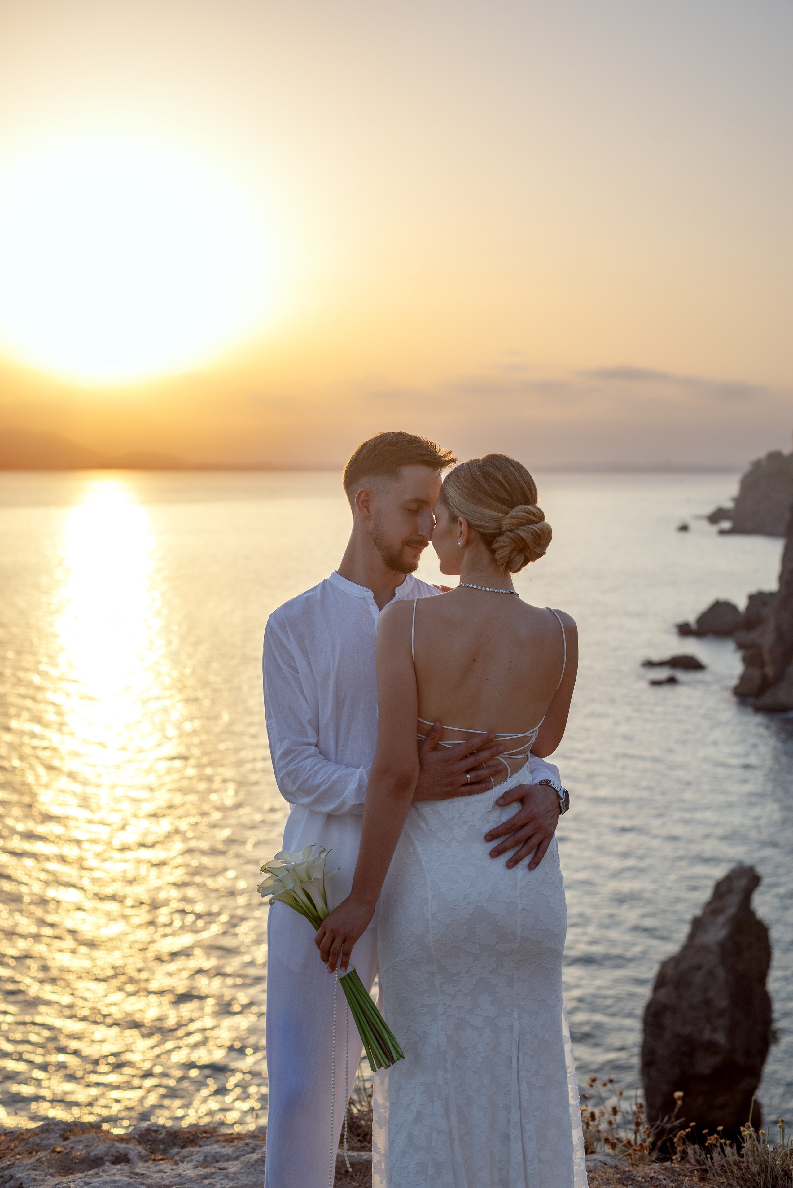 портрет пары с видом на море в Анталии