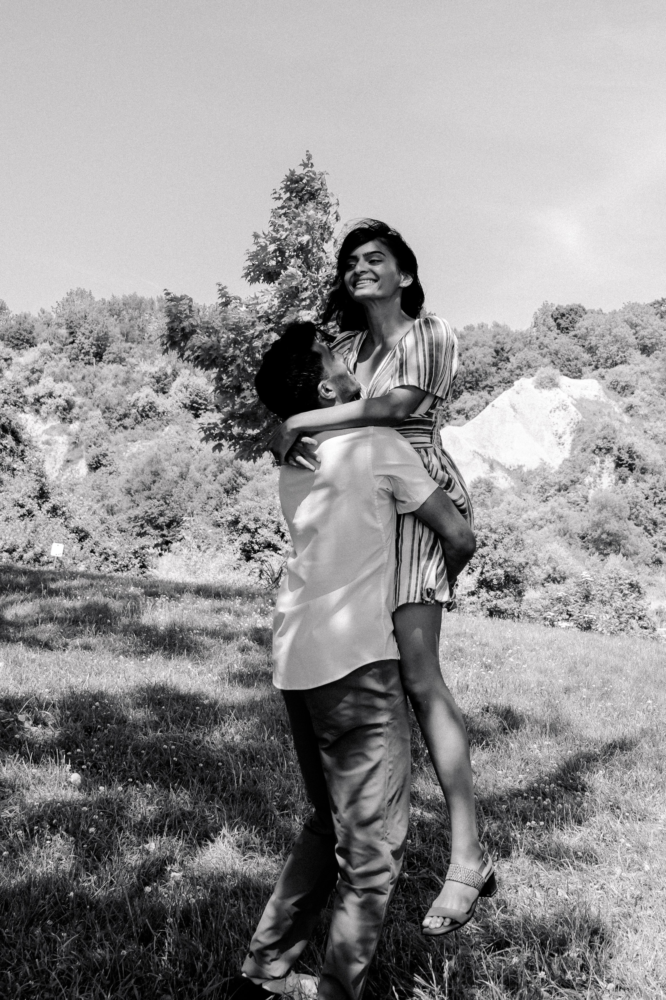 Romantic Engagement Photoshoot in Toronto | Natural & Candid Moments. Madhurina photography