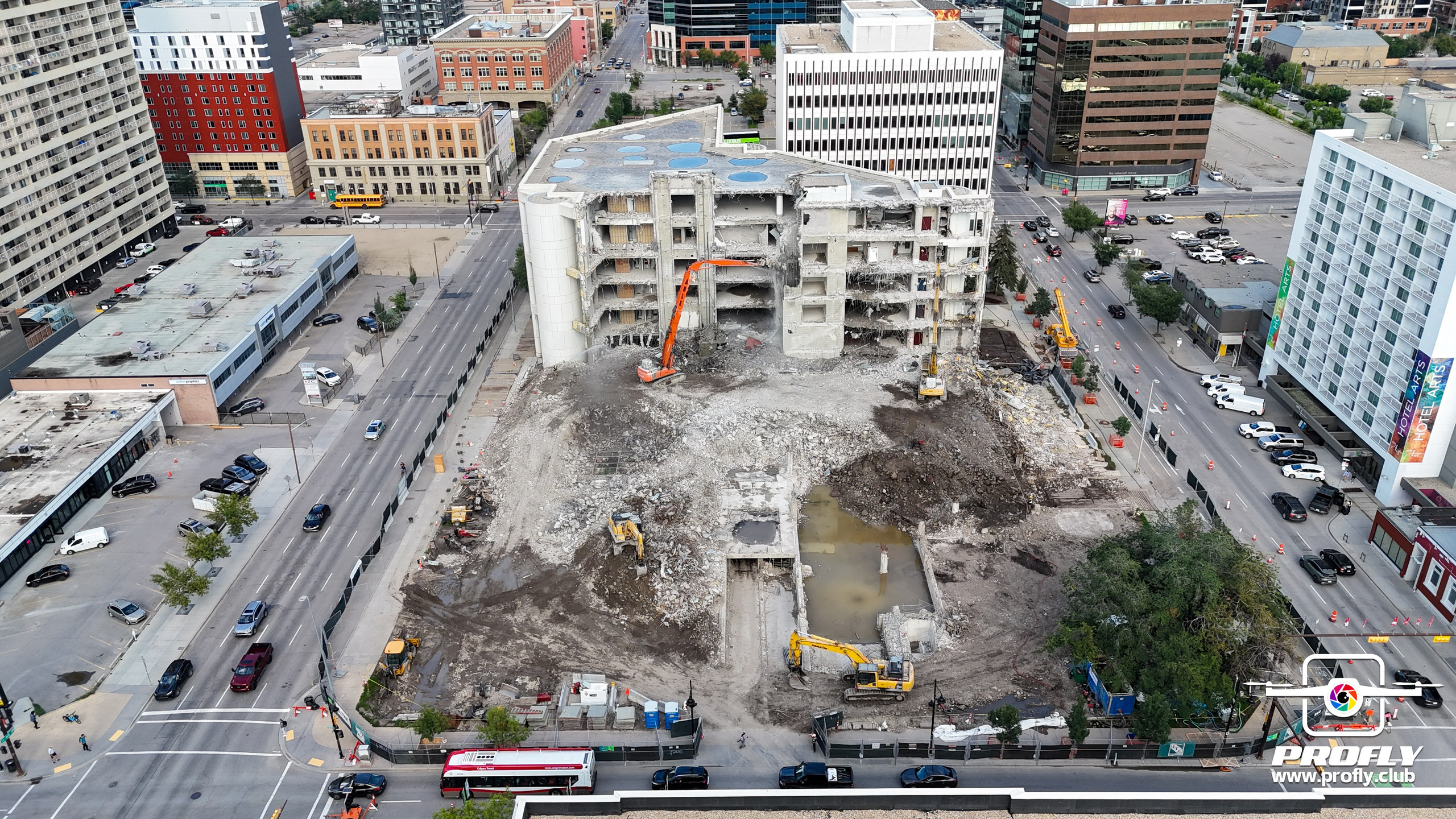 Construction Progress. ProFly.club — Professional aerial filming in Calgary