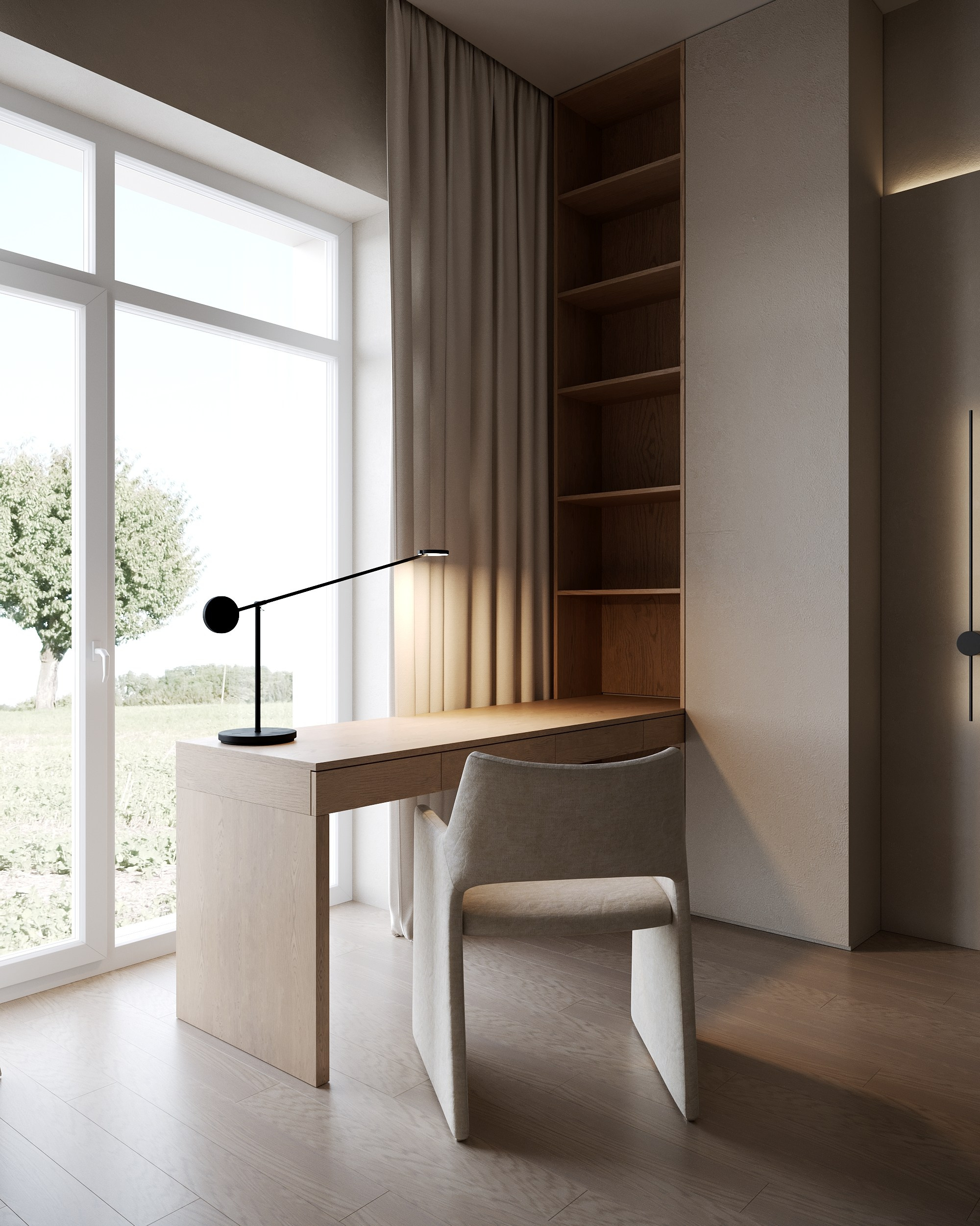 Minimalistic children’s room / Personal project. Interior designer / visualizer Lisa Oputina