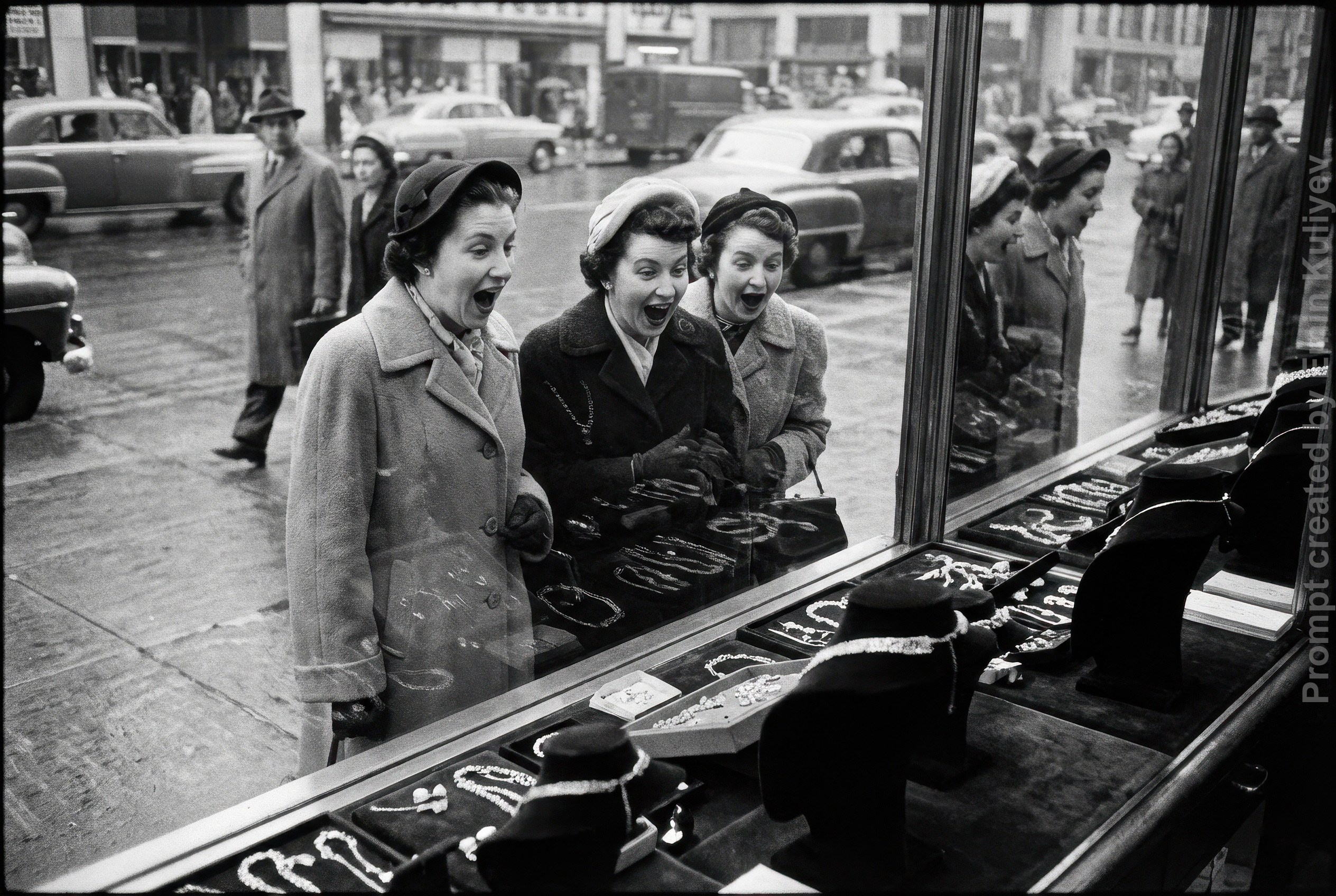 AI 1950s photo style test, vintage film look, realistic AI photography, retro image generation, learn my prompts in online class. Emin Kuliyev — Award-Winning Wedding Photojournalist NYC & USA | Best Wedding Photographer Known for Candid, Timeless Moments