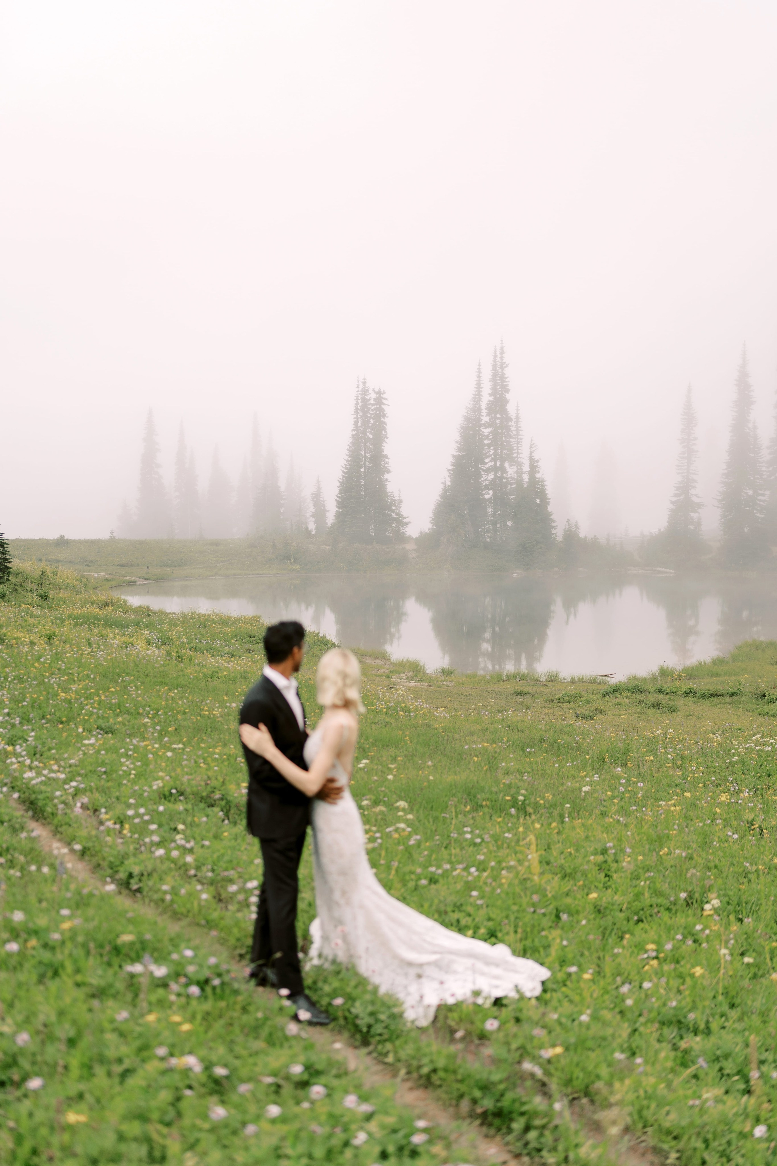 Rachel & Ryan Wedding photoshoot. August 2024. Little Tipsoo Lake, WA Day 2. EVAN ARISTOV WEDDING PHOTOGRAPHY — Seattle Wedding Photographer