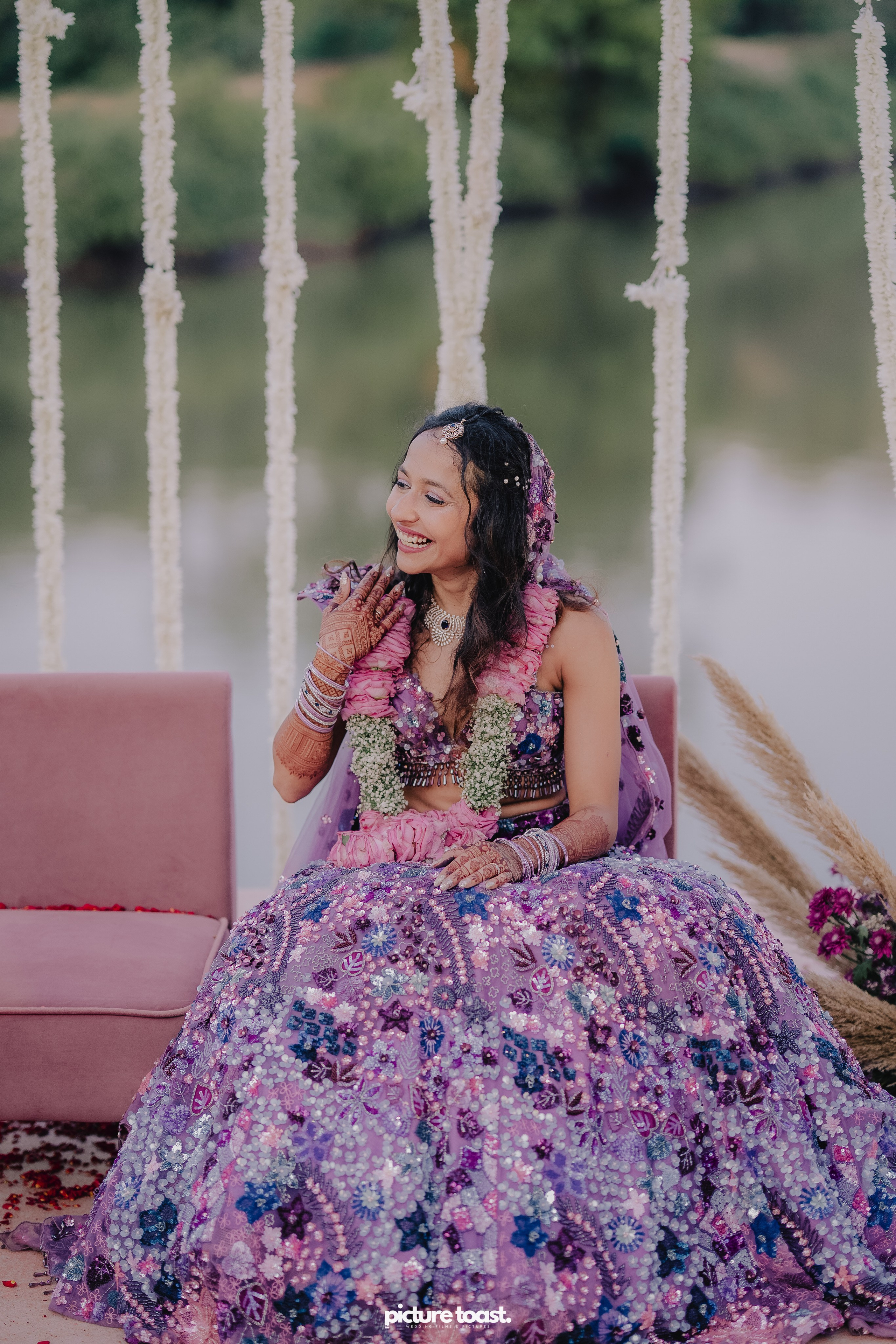 Varamala Ft. Barbie & Aneesh. Fine art Wedding Photographers in India & Canada