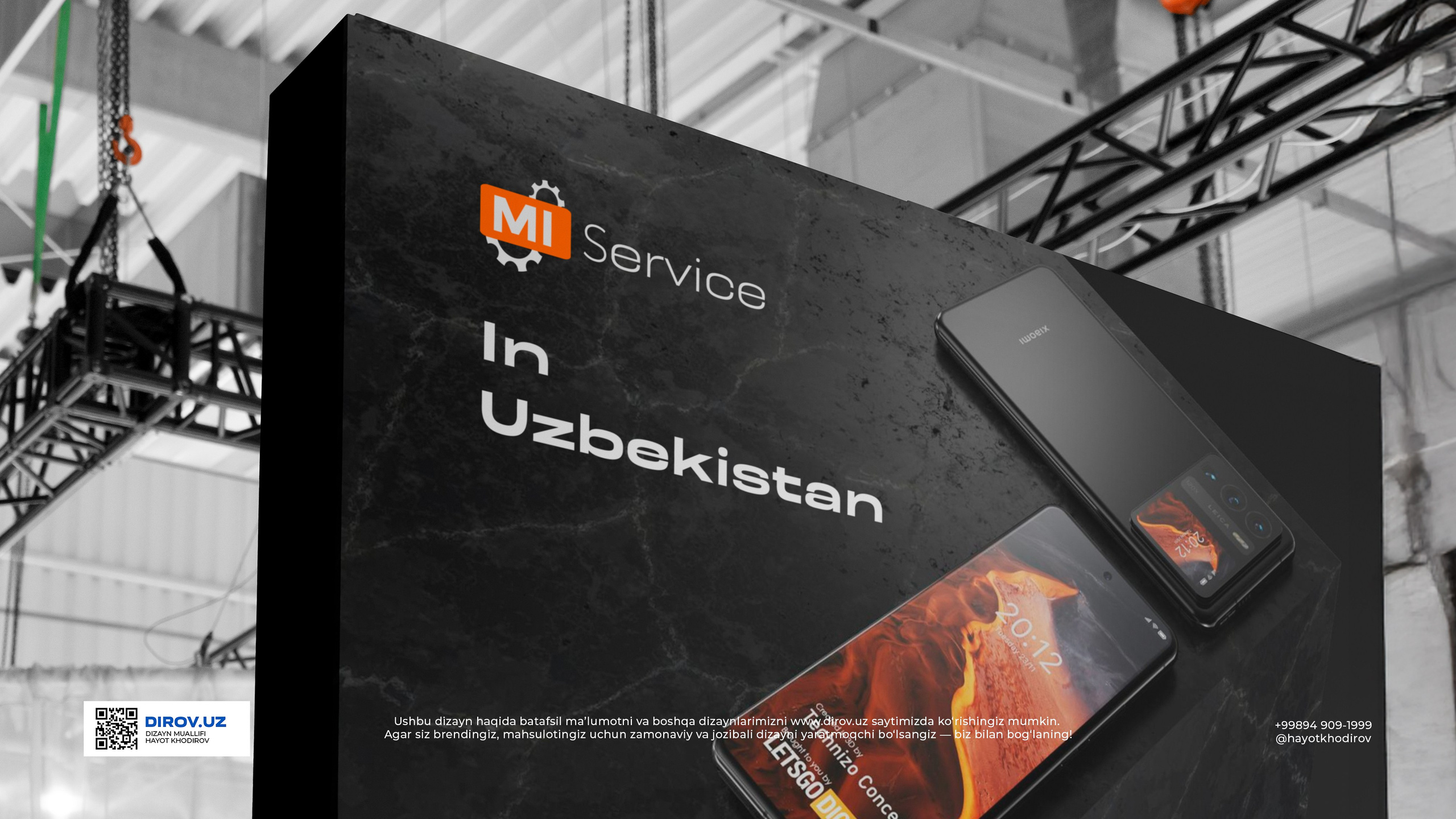 Mi Service  — Logotip. Dirov — Hayot Khodirov