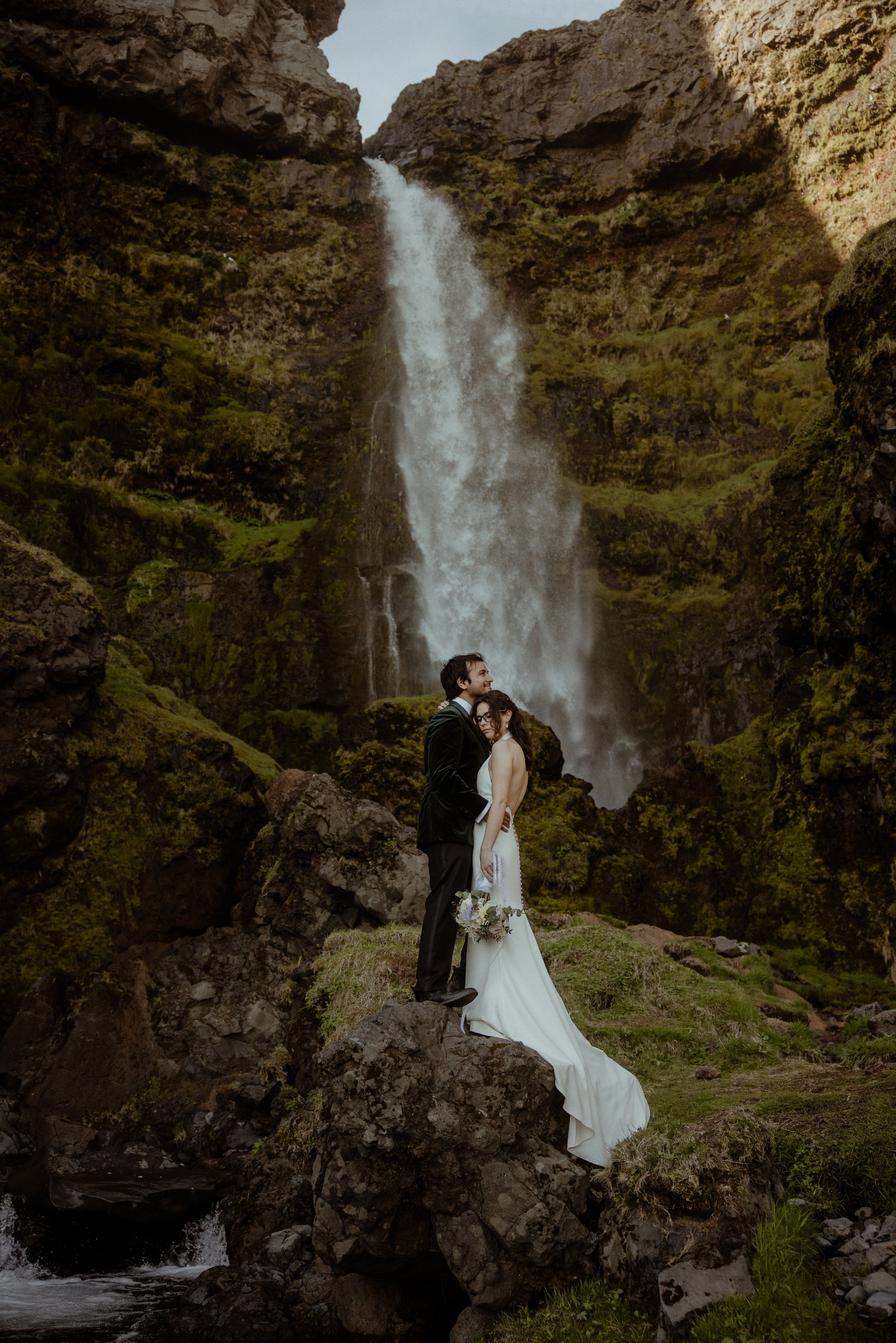 Iceland elopement at endless black sand beach. Iceland elopement photographer & videographer