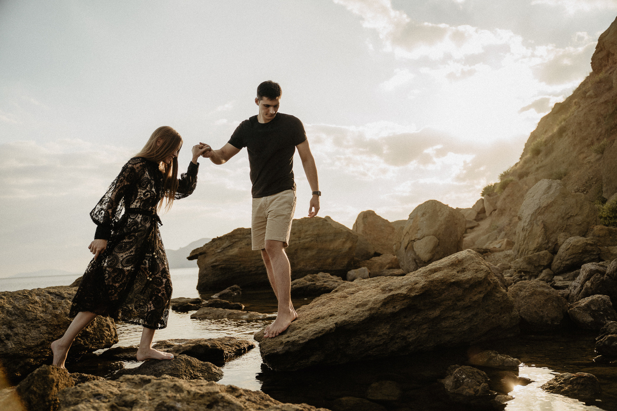 Фотосессия Love story у моря. Крым, Коктебель. Свадебный и семейный фотограф Алексей Попов. Штутгарт, Германия