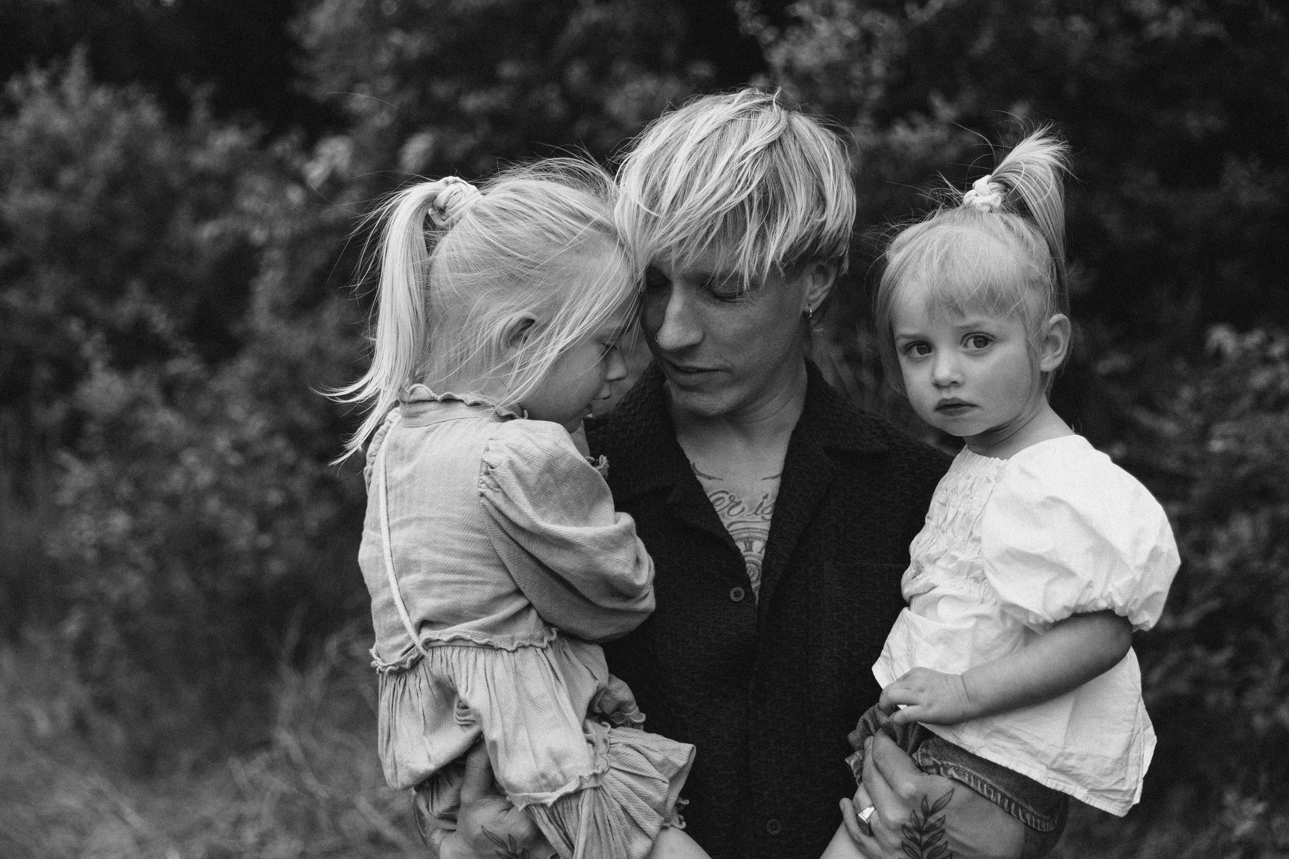 Family hugs. True self