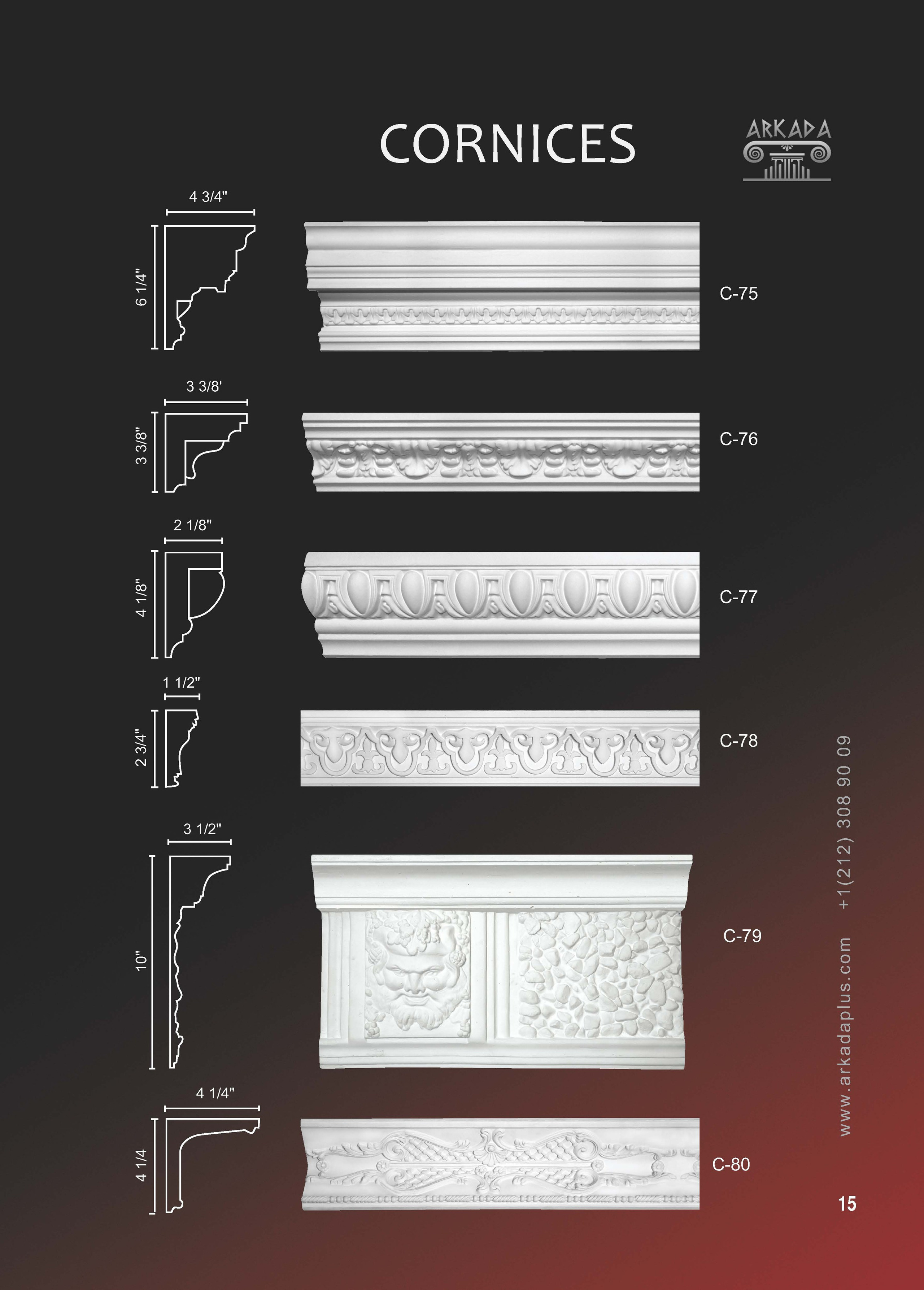 Catalog pages. Plaster molding