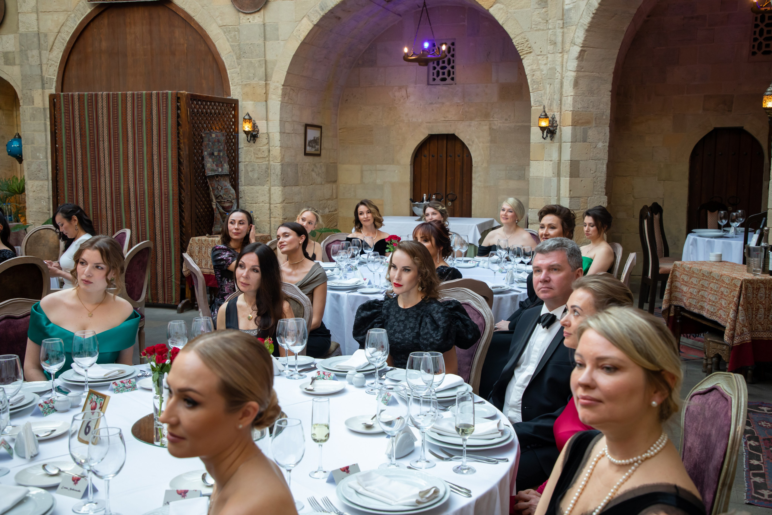 Gala-Dinner with the French Countess, the main etiquette expert Marie de Tilly. Baku Photographer