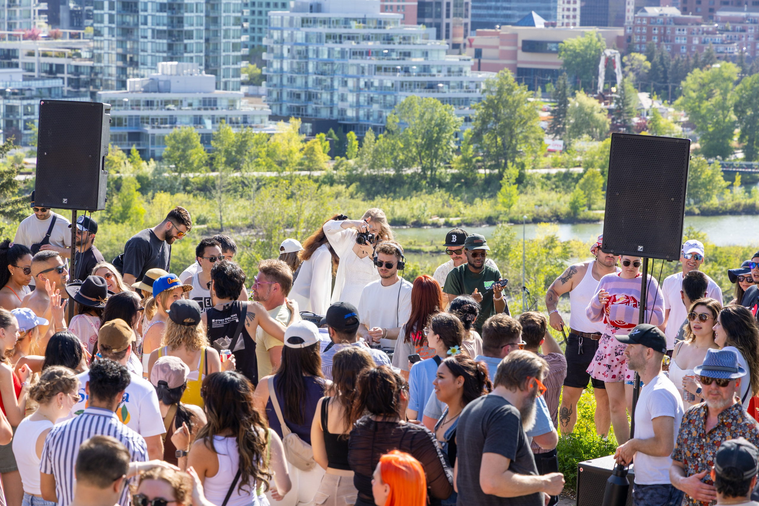 Beats in the Park — Dos Leches DJ Party at Rotary Park, Calgary. ProFly.club — Professional aerial filming in Calgary
