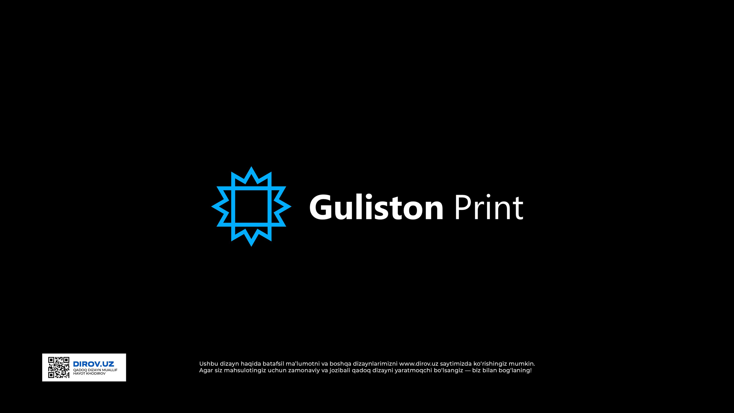 Guliston Print  — Logotip. Dirov — Hayot Khodirov