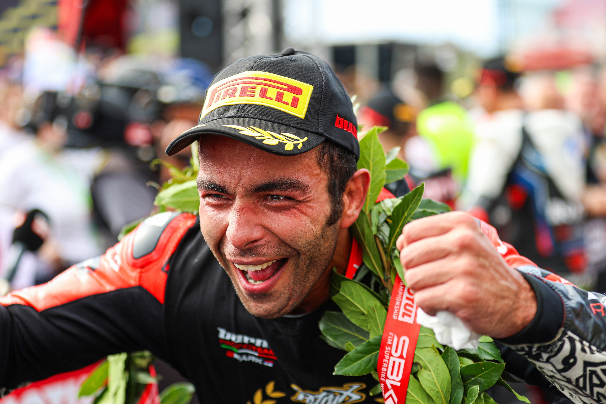 Danilo Petrucci celebrating best independent rider WorldSBK 