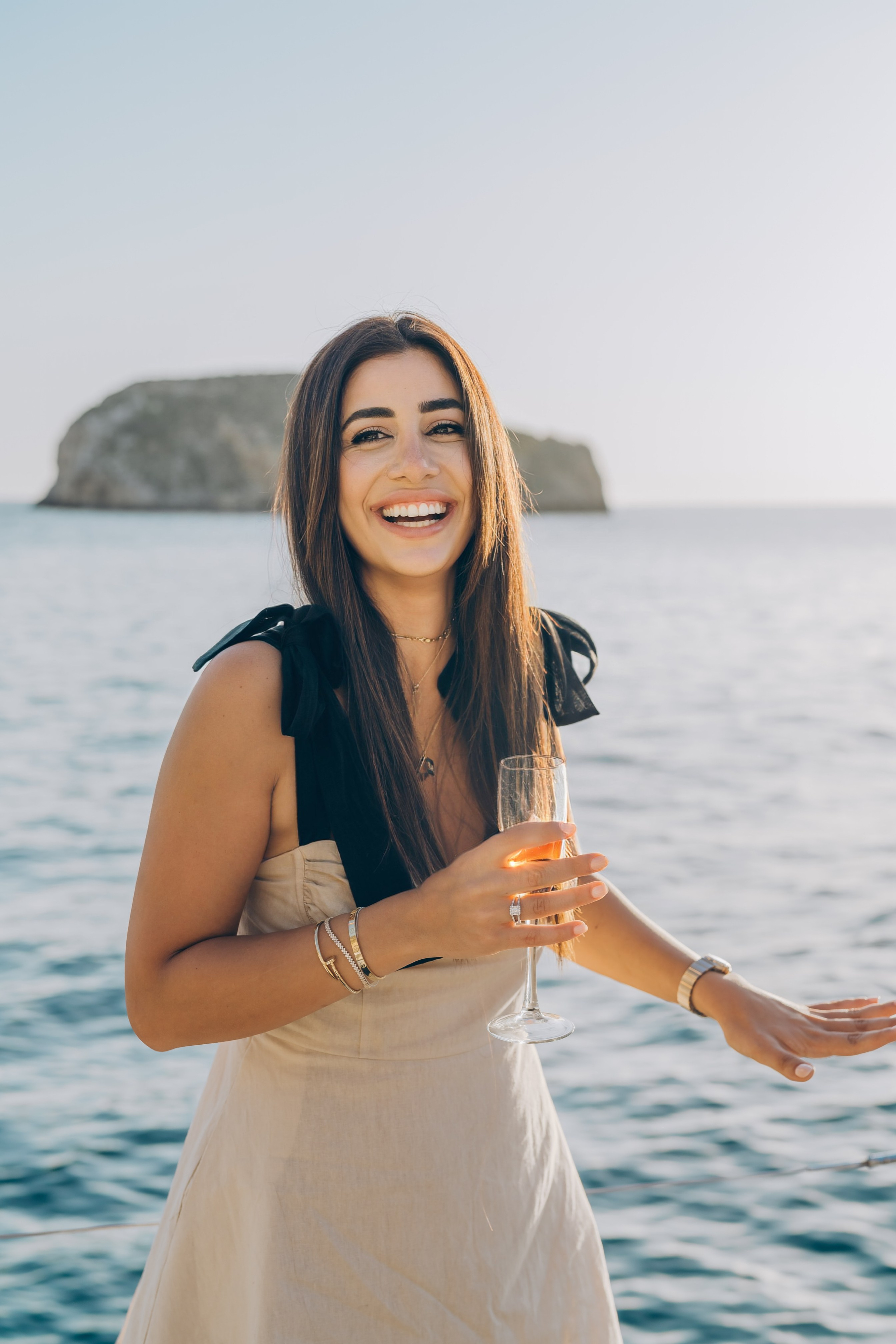 Engagement on a yacht at sunset. Фотограф у Пальма де Майорка