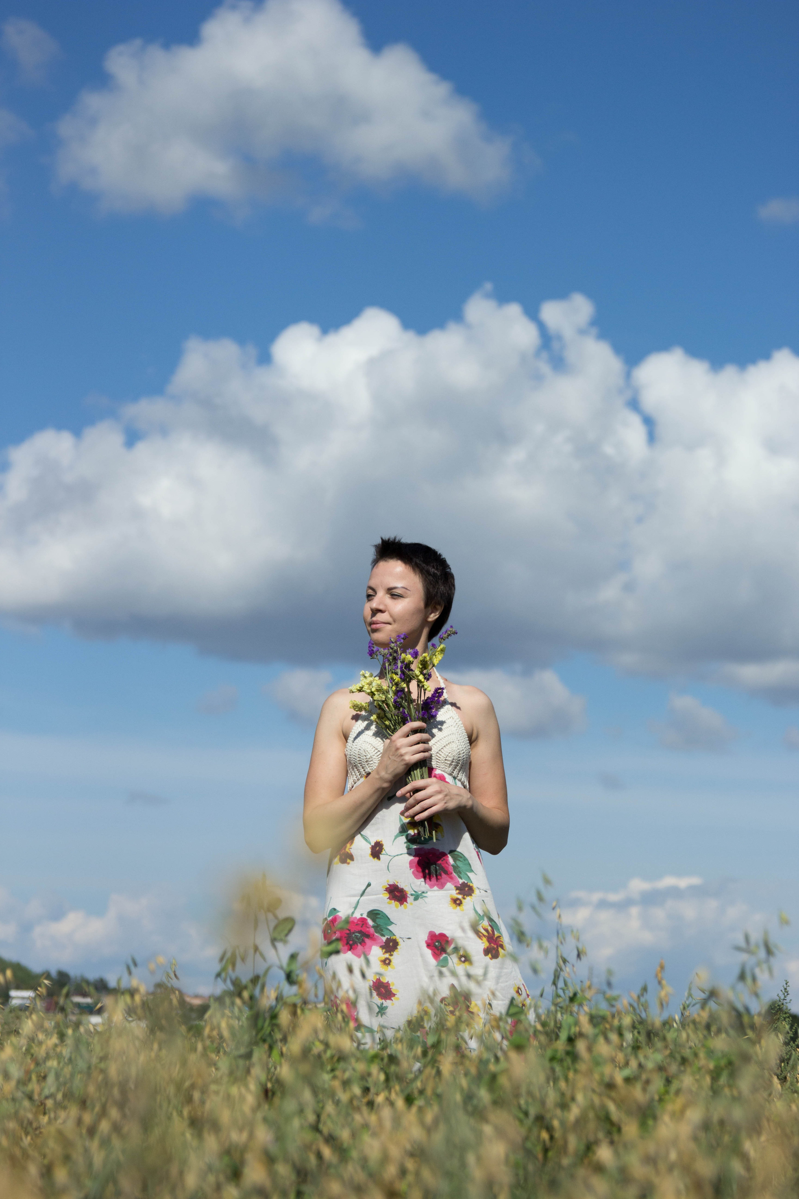 Marina and the Flowers. Fotografo Barcelona Espania