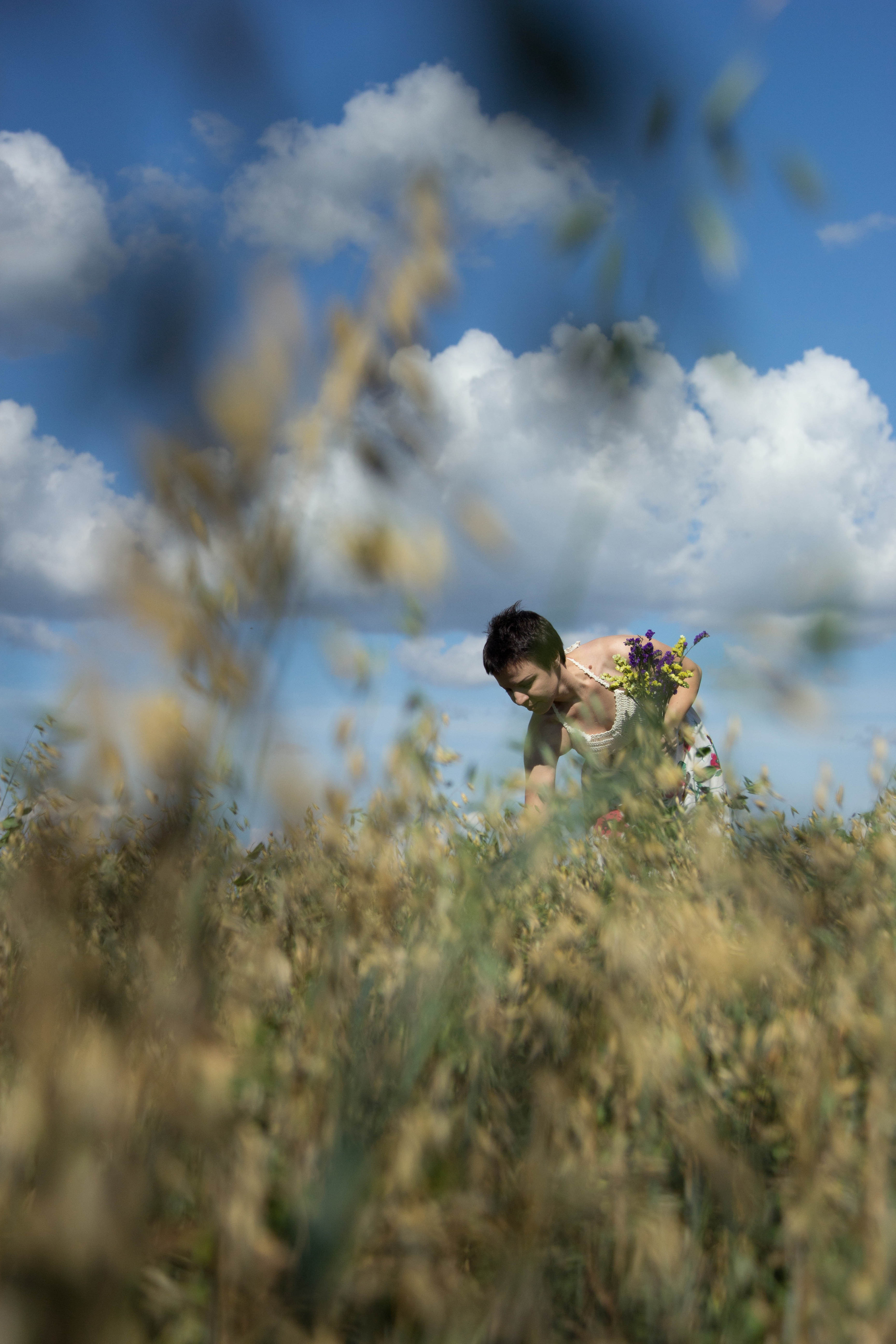 Marina and the Flowers. Fotografo Barcelona Espania