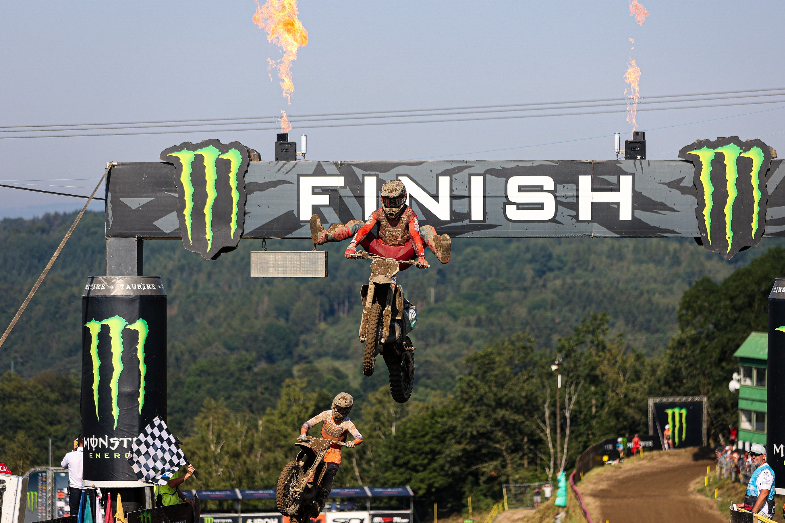 MXGP of Locket rider celebrating at the finish line Motocross World Championship 