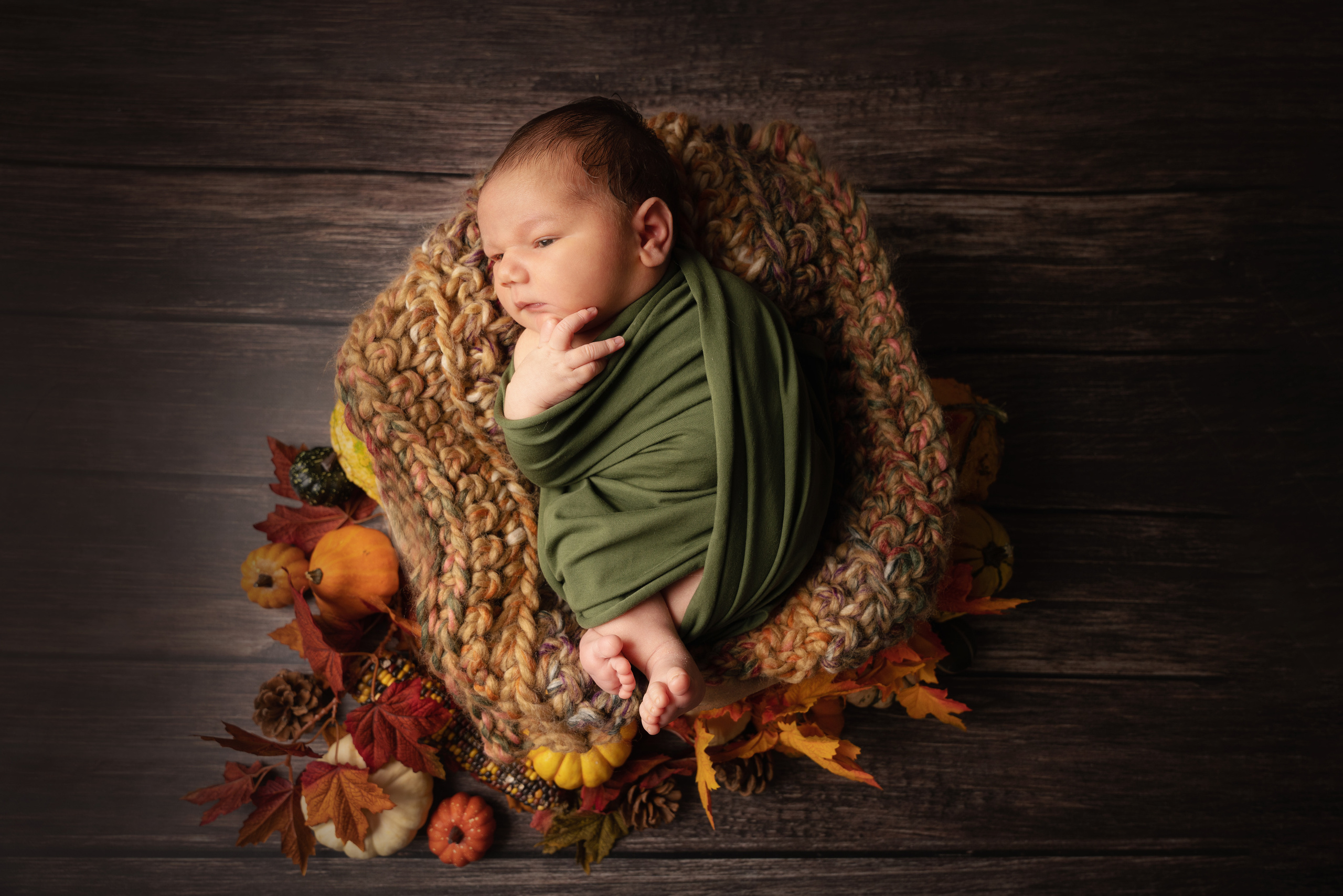 Kürbisse und Herbstdeko für Babyshooting