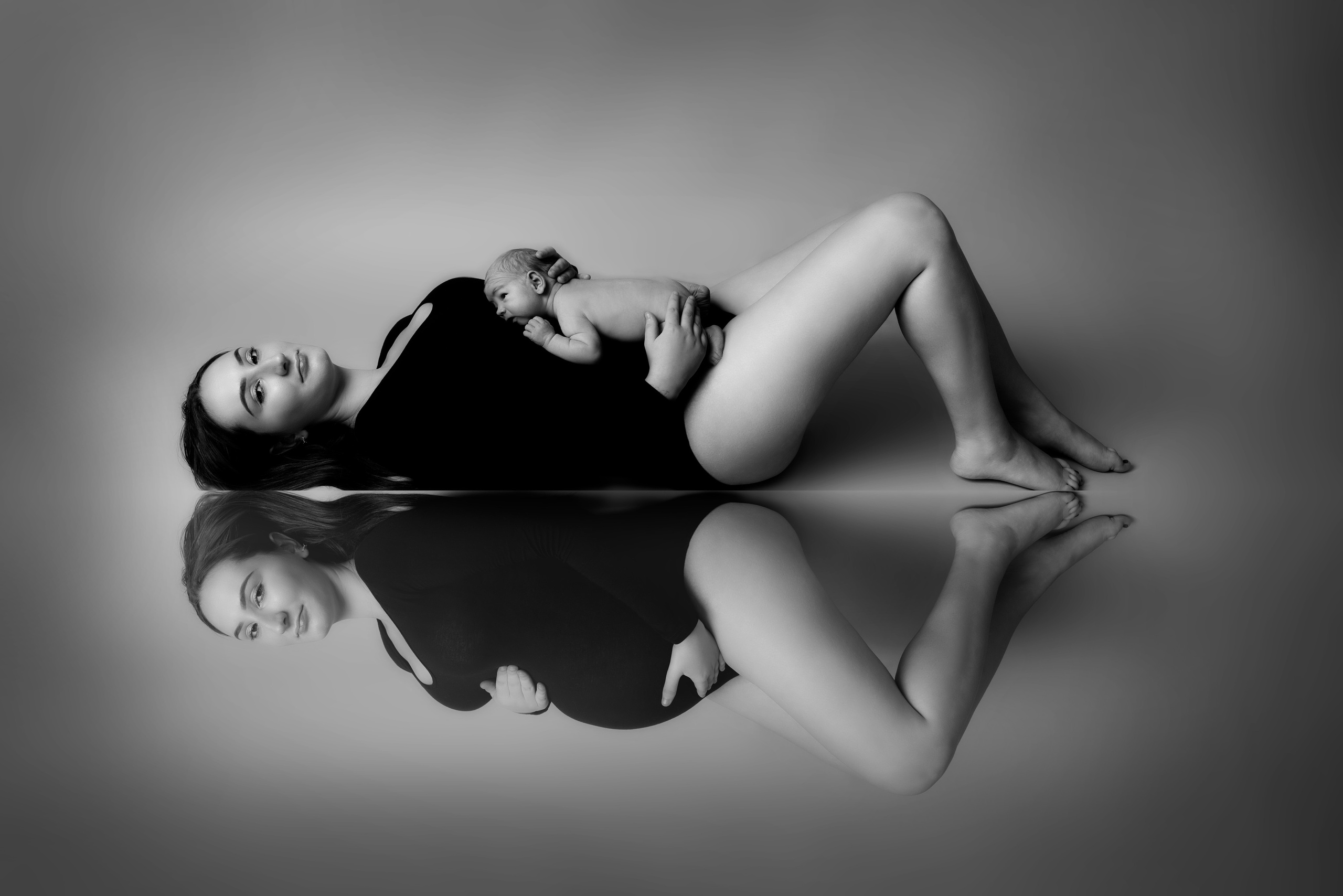 Foto mit Reflexion auf dem Boden