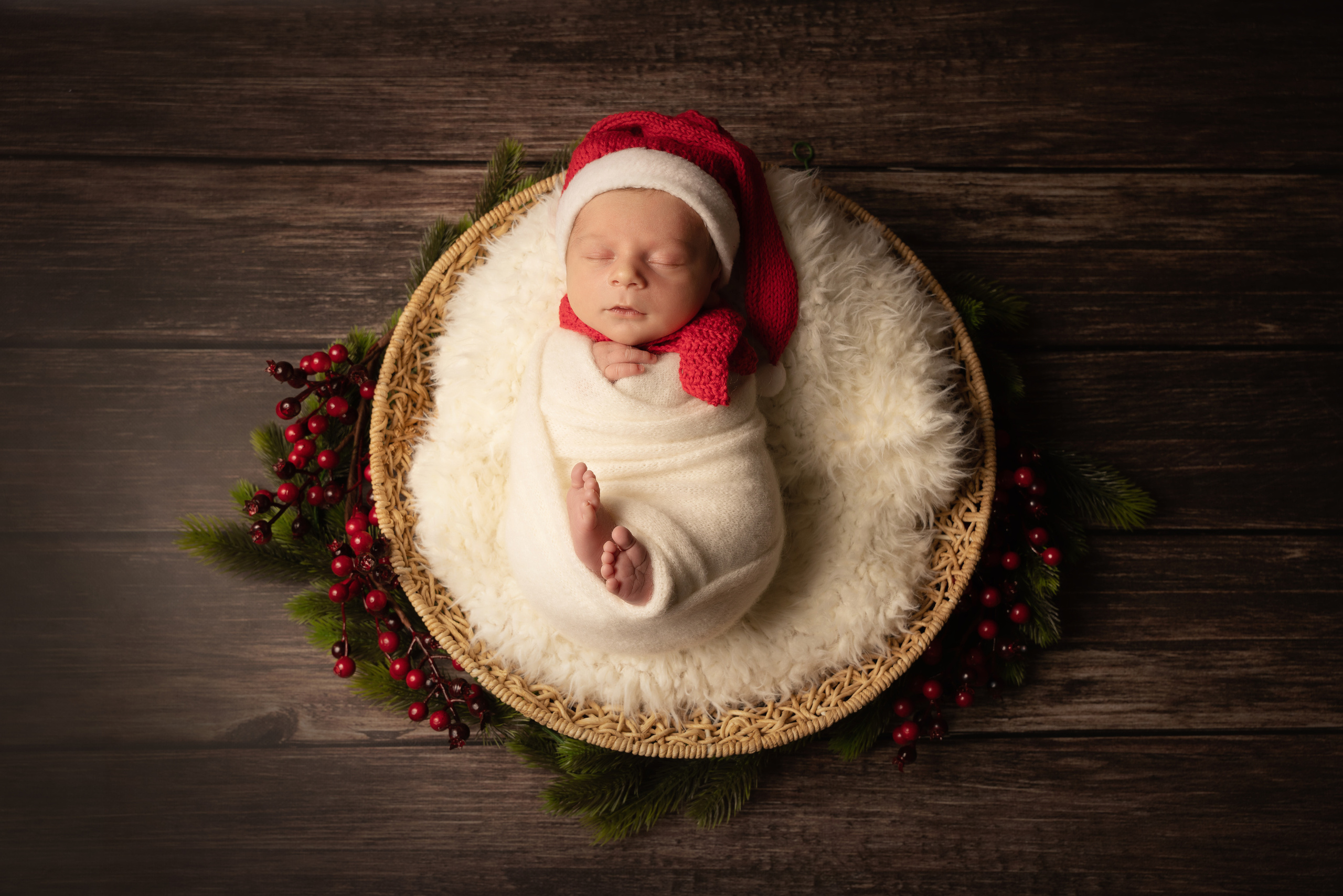 Weihnachtsstimmung beim Babyfotoshooting