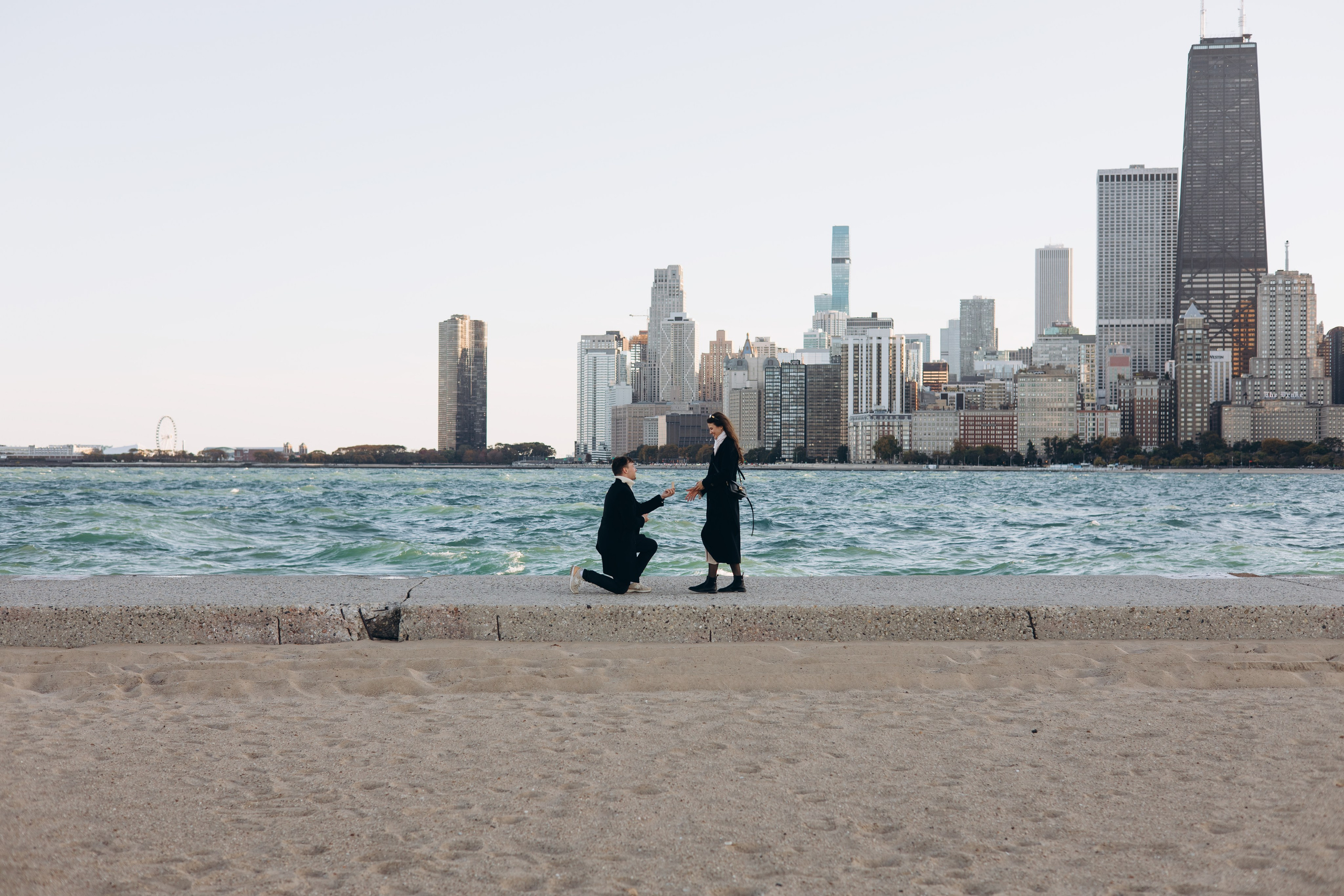 North Lake Shore Proposal — Chicago Photographer — Margarita Stepanenko