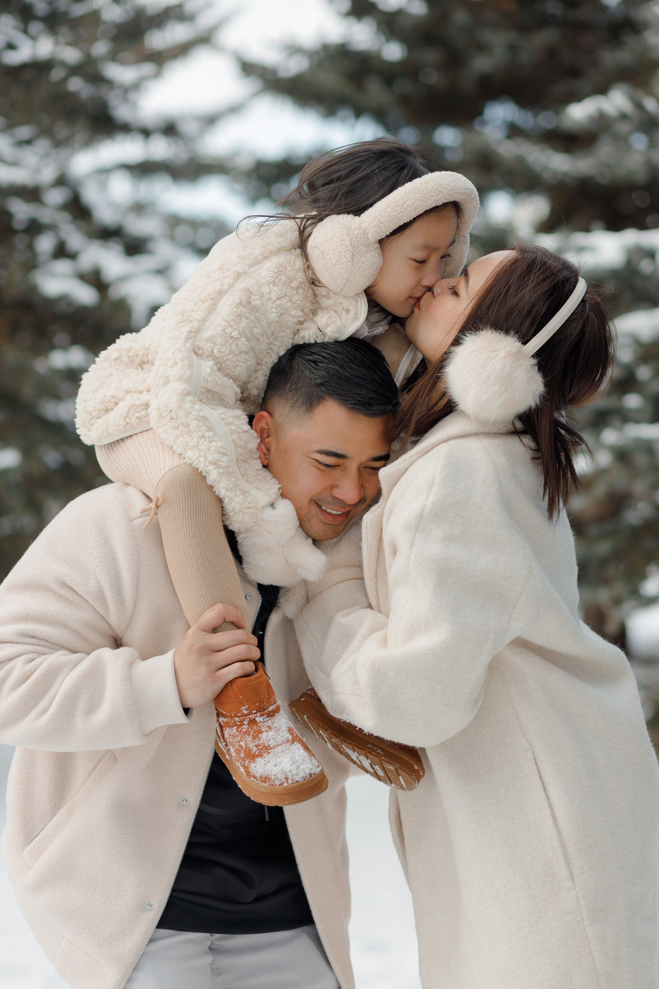 Family winter story. Home