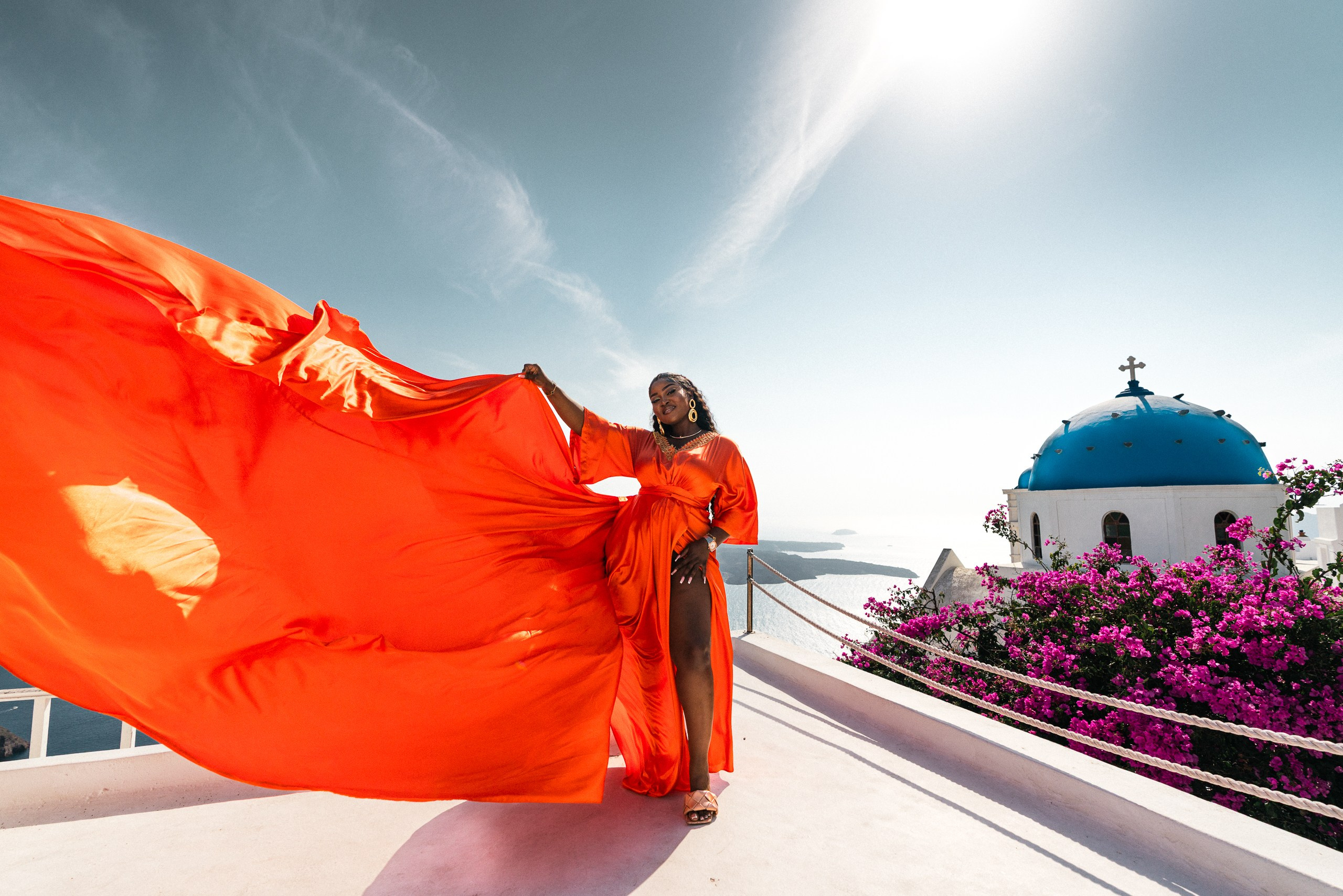 Queen. Denny Savon — Photographer in Santorini | Weddings, Love Stories & Flying Dress