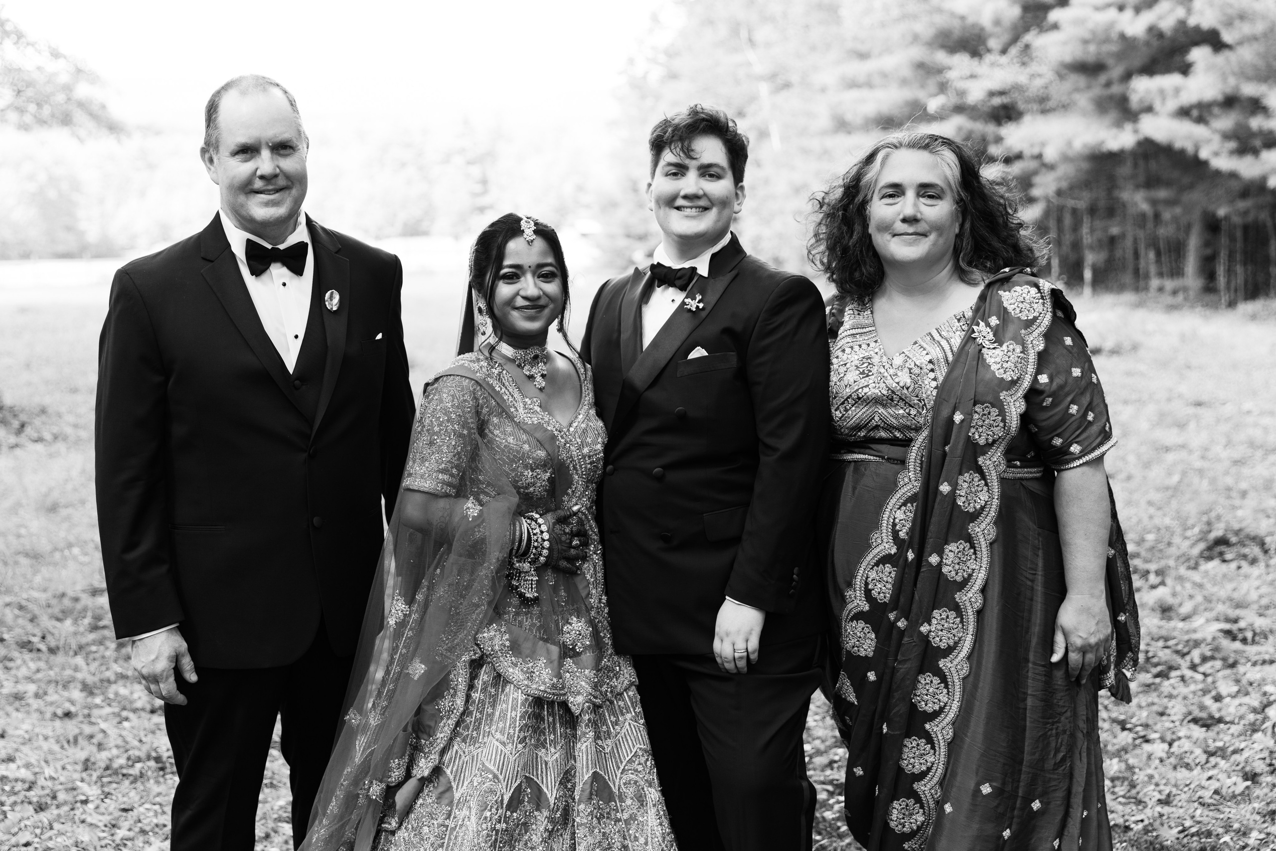 Two-Bride Multicultural Wedding in New Hampshire | Haldi & Nikah