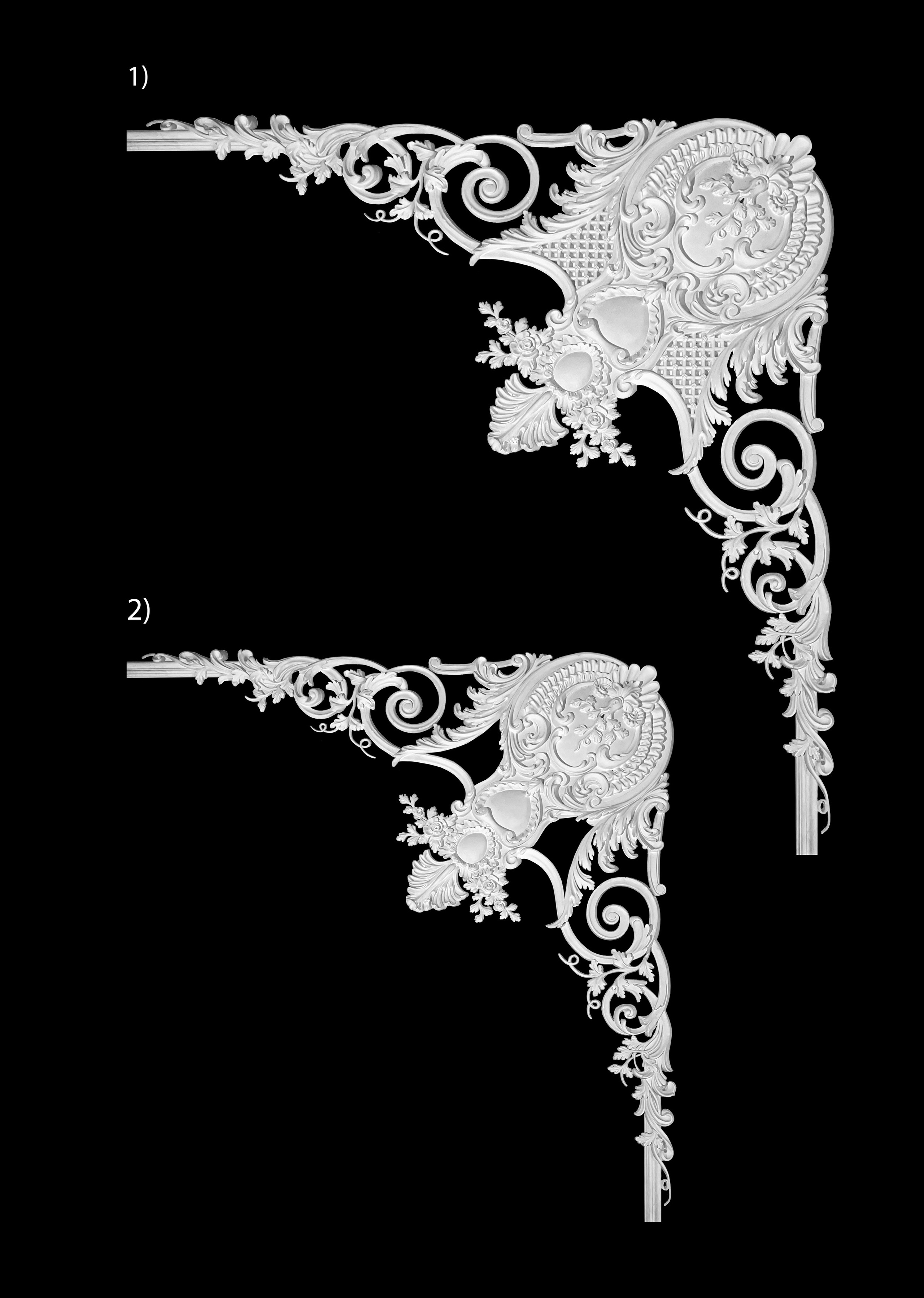 Corners. Plaster molding