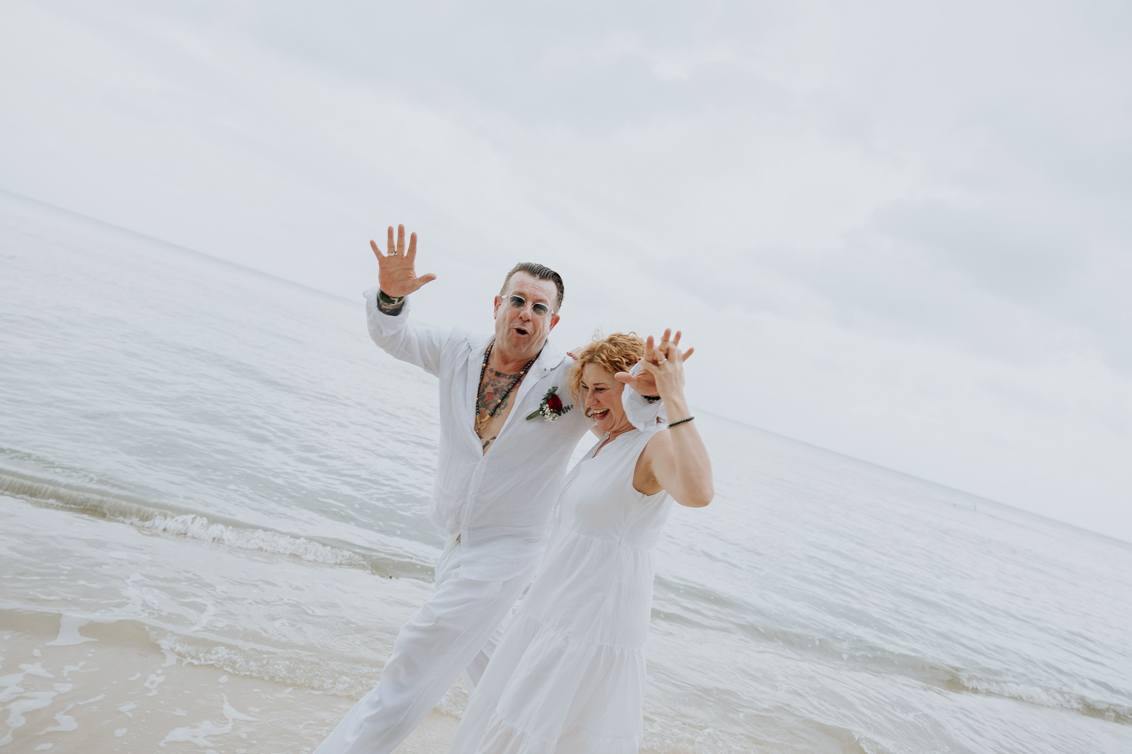 Simone & Matthias Peter. Buddhist blessing wedding Ceremony on Koh Samui, Thailand
