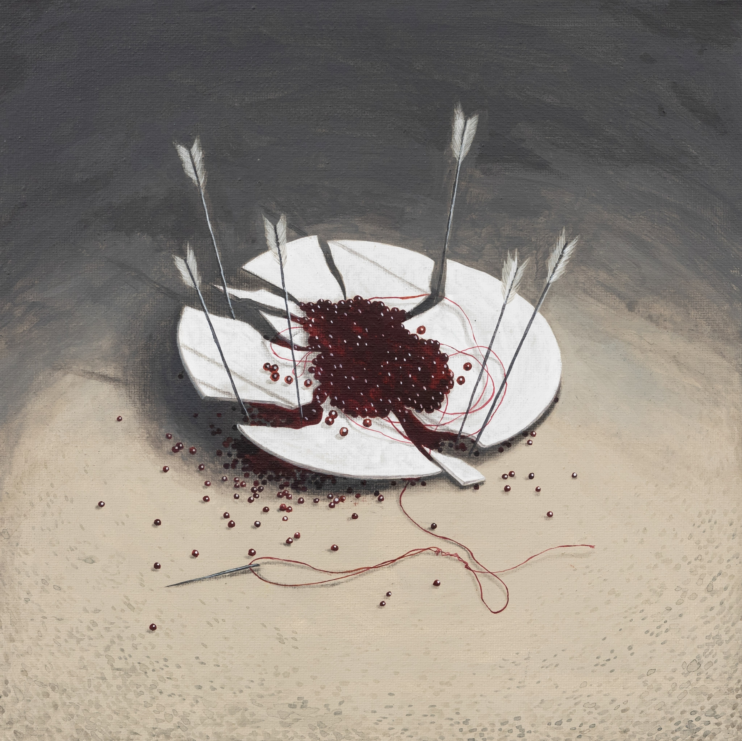 Scène.2023.30x30cm.Peinture à l’huile sur toile