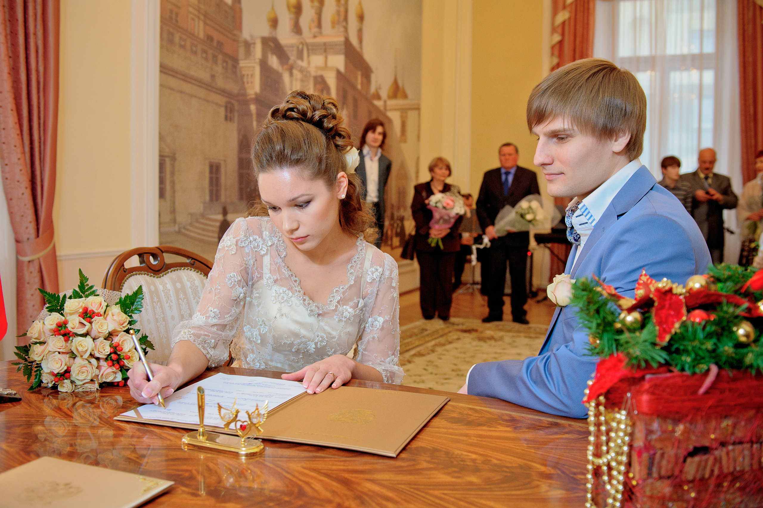 Свадебная фотосессия в Москве. Регистрация брака в Мещанском загсе Москвы