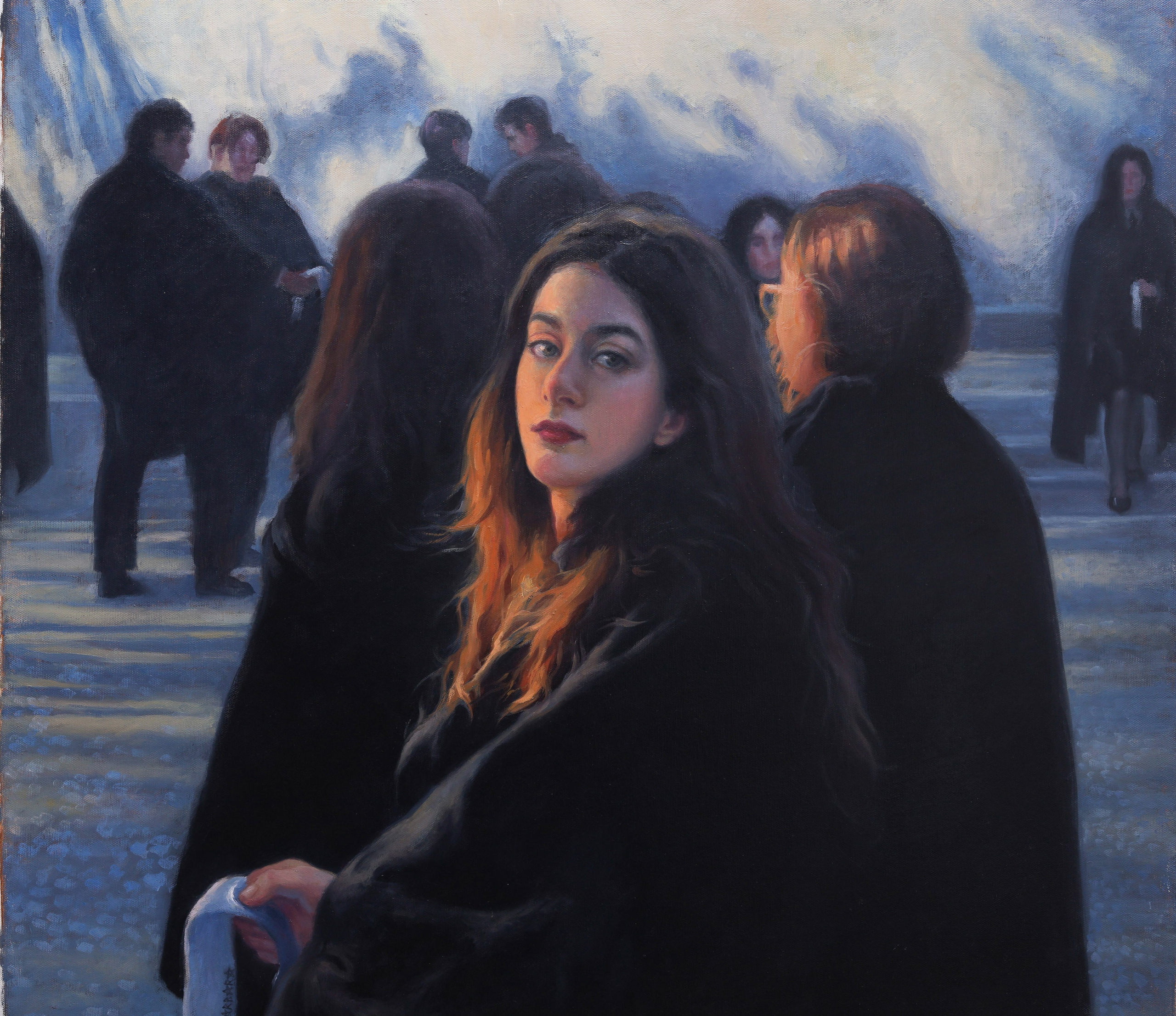 The White Ribbon, oil painting, Barbara Cabral. Barbara Cabral