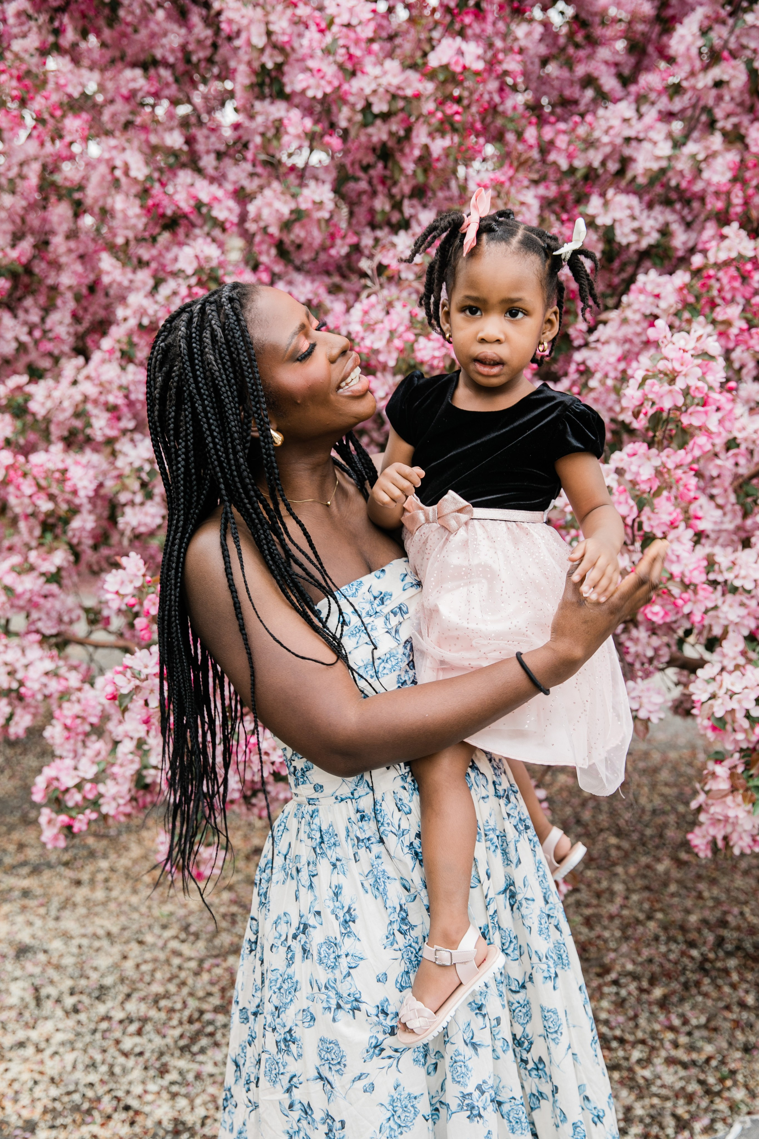Ester — Cherry Blossom Family Photos. Fotografía accesible en Calgary