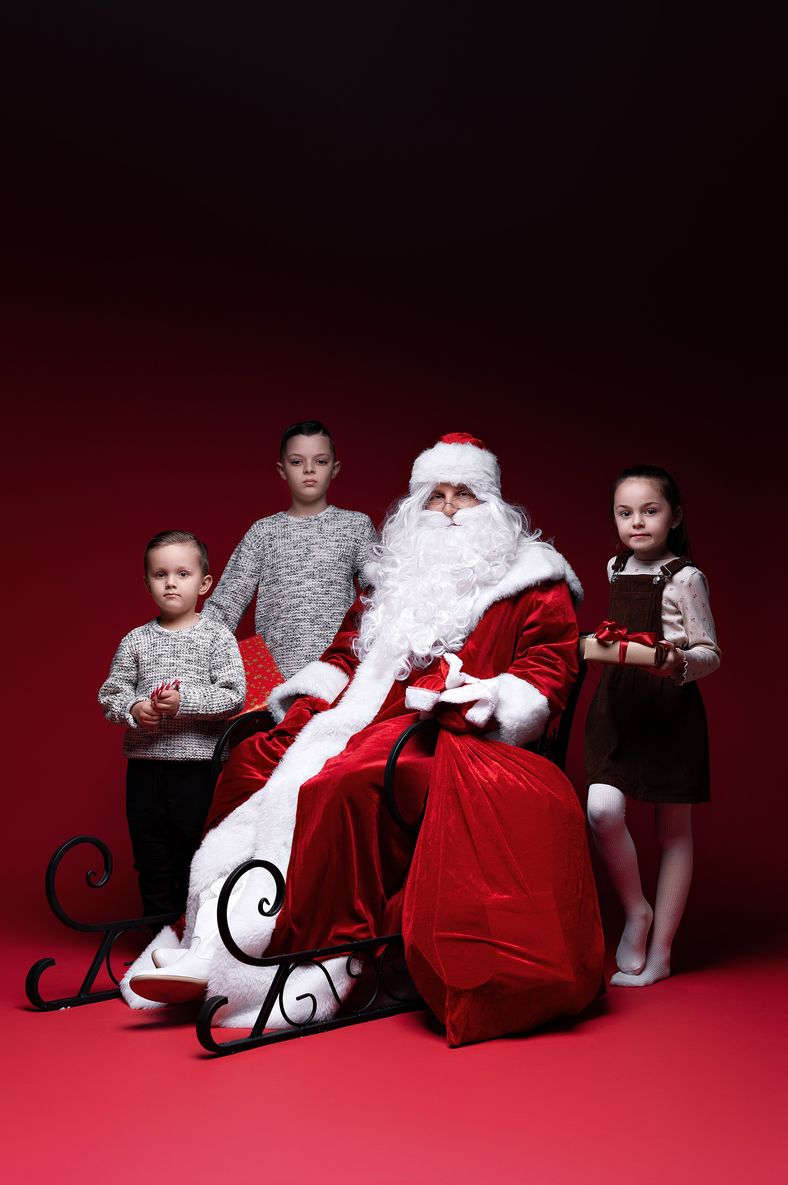 Mit Weihnachtsmann. Kinder- & Familienfotograf in Gaildorf und Umgebung Valentina Vogel