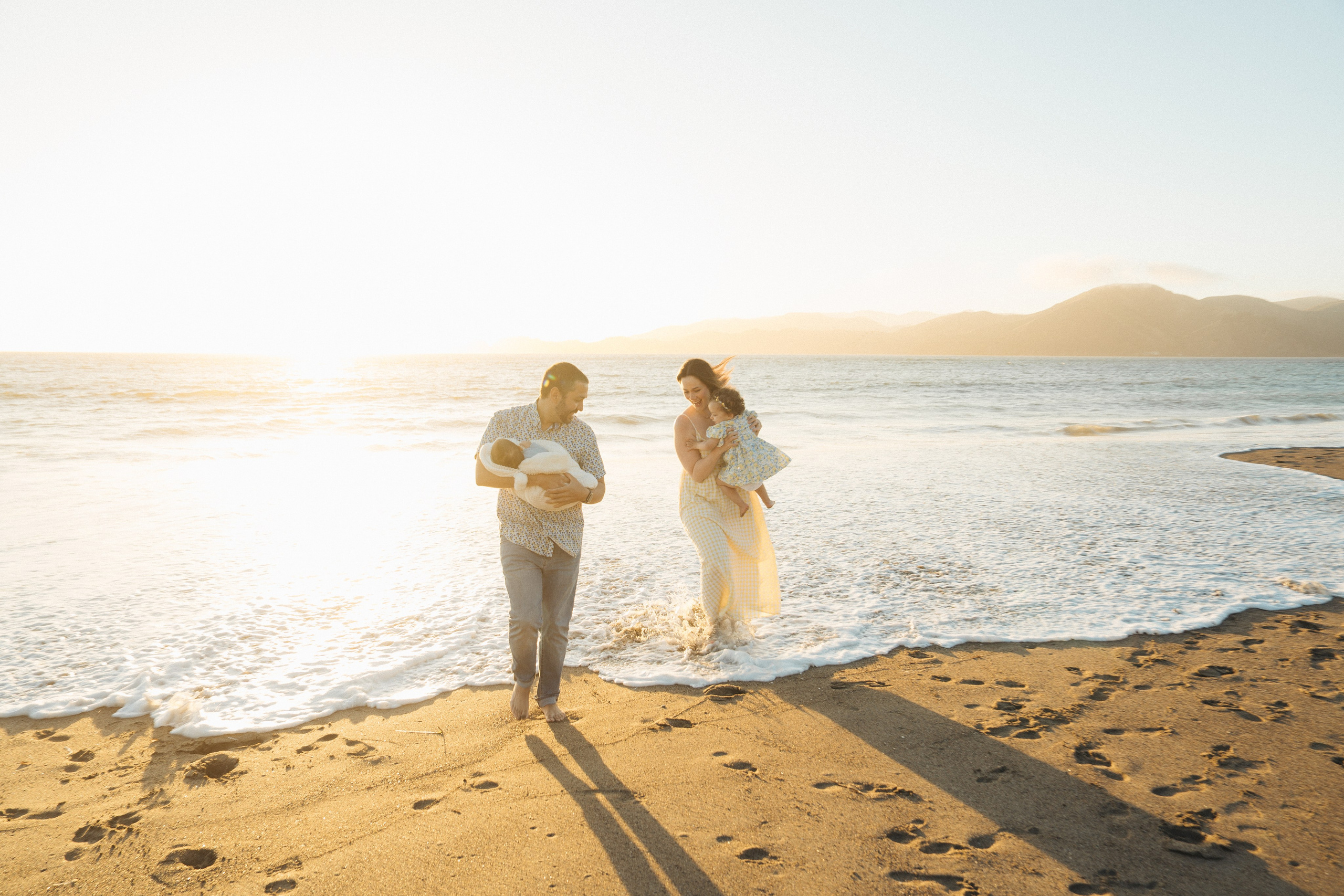 Bri’s growing family at Baker Beach. Soulo Photography | San Francisco Bay Area Based Photographer