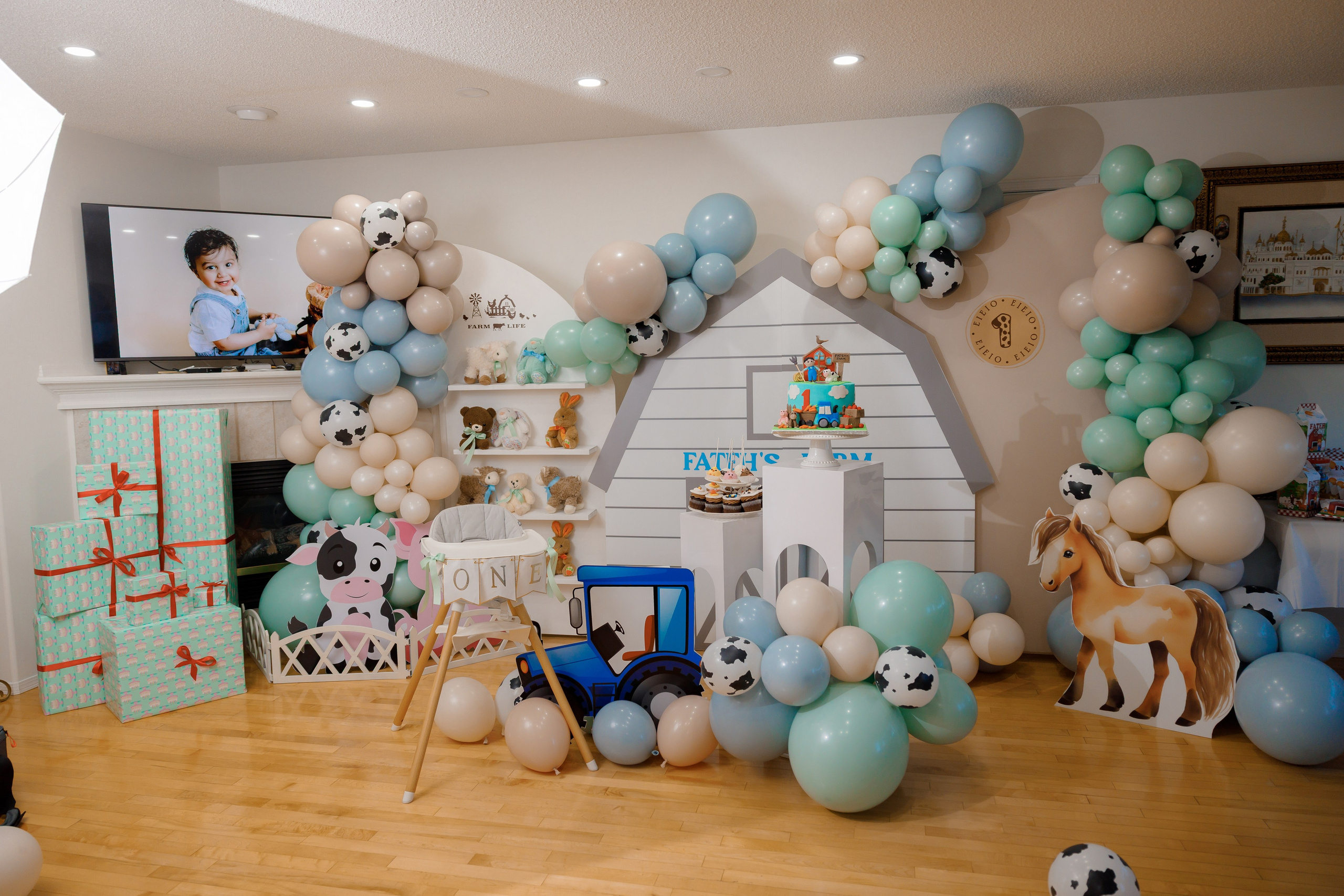 Fateh’s 1st birthday. Home